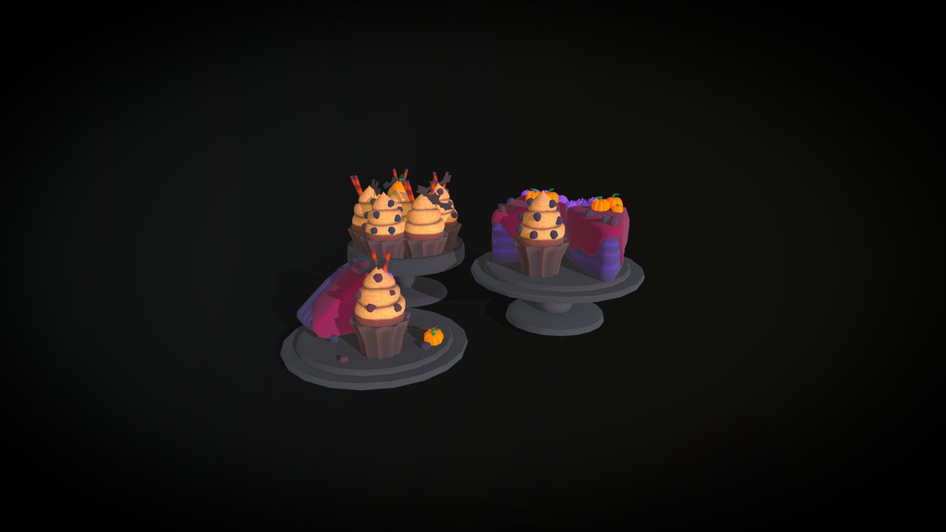 Halloween Pastries 3d model