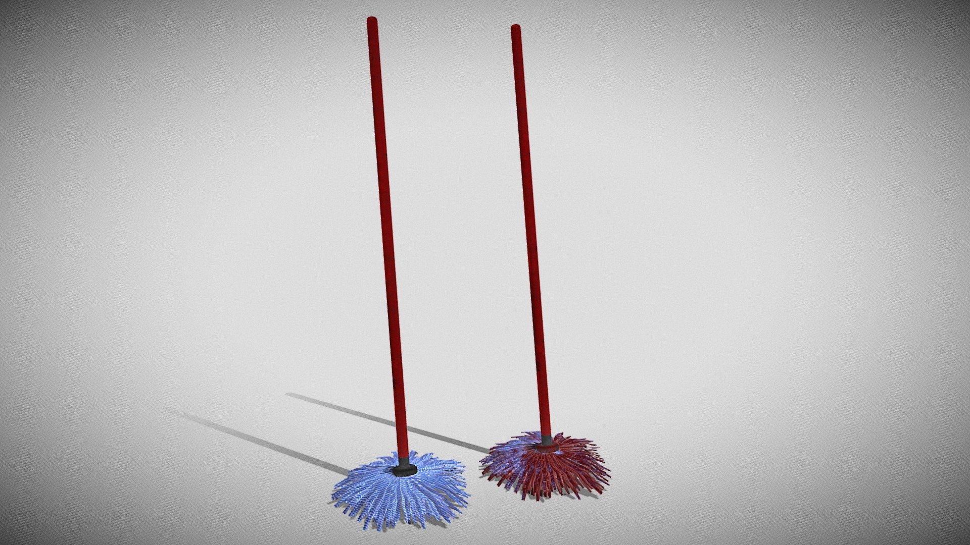 Pair of mops 3d model