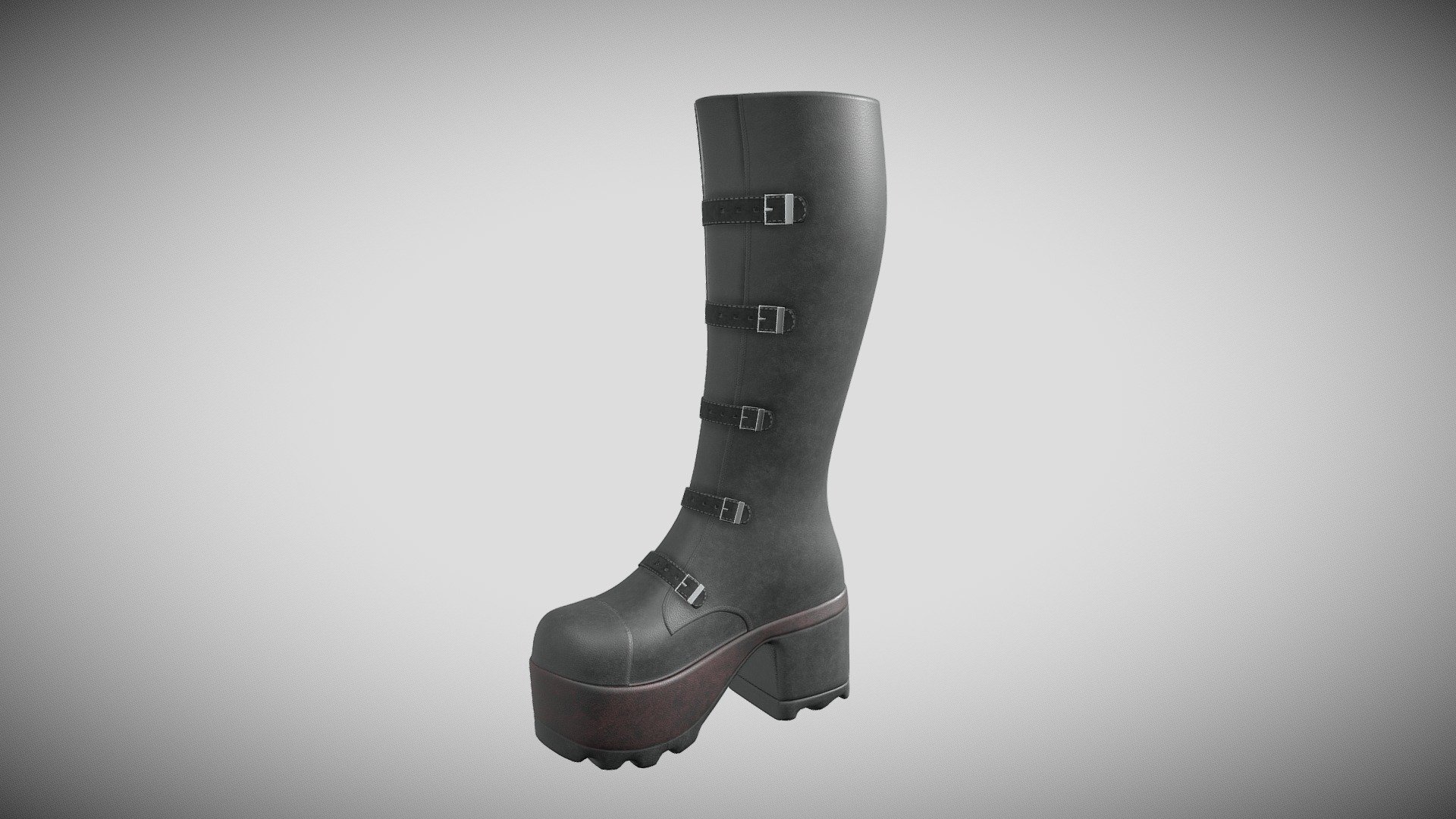 Leather Boots 3d model