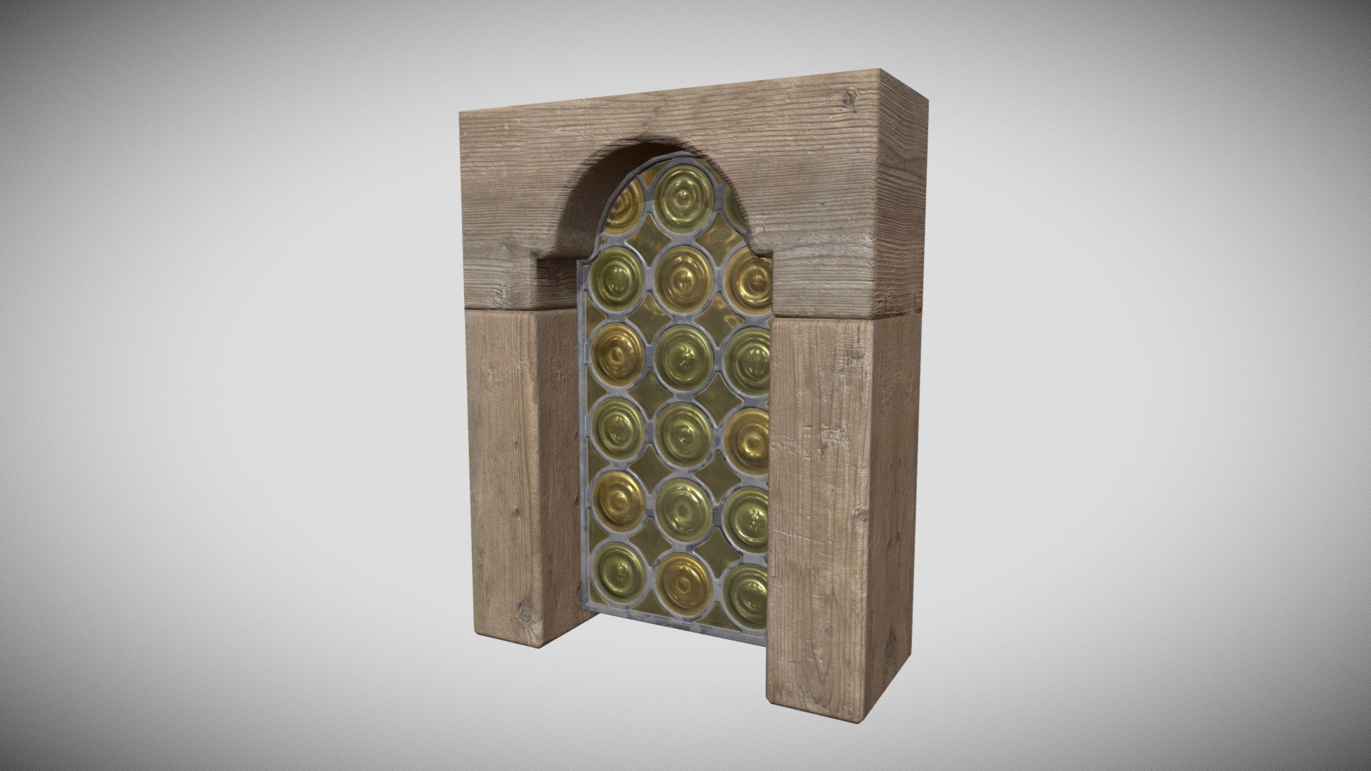 Window Medieval Singular 3d model