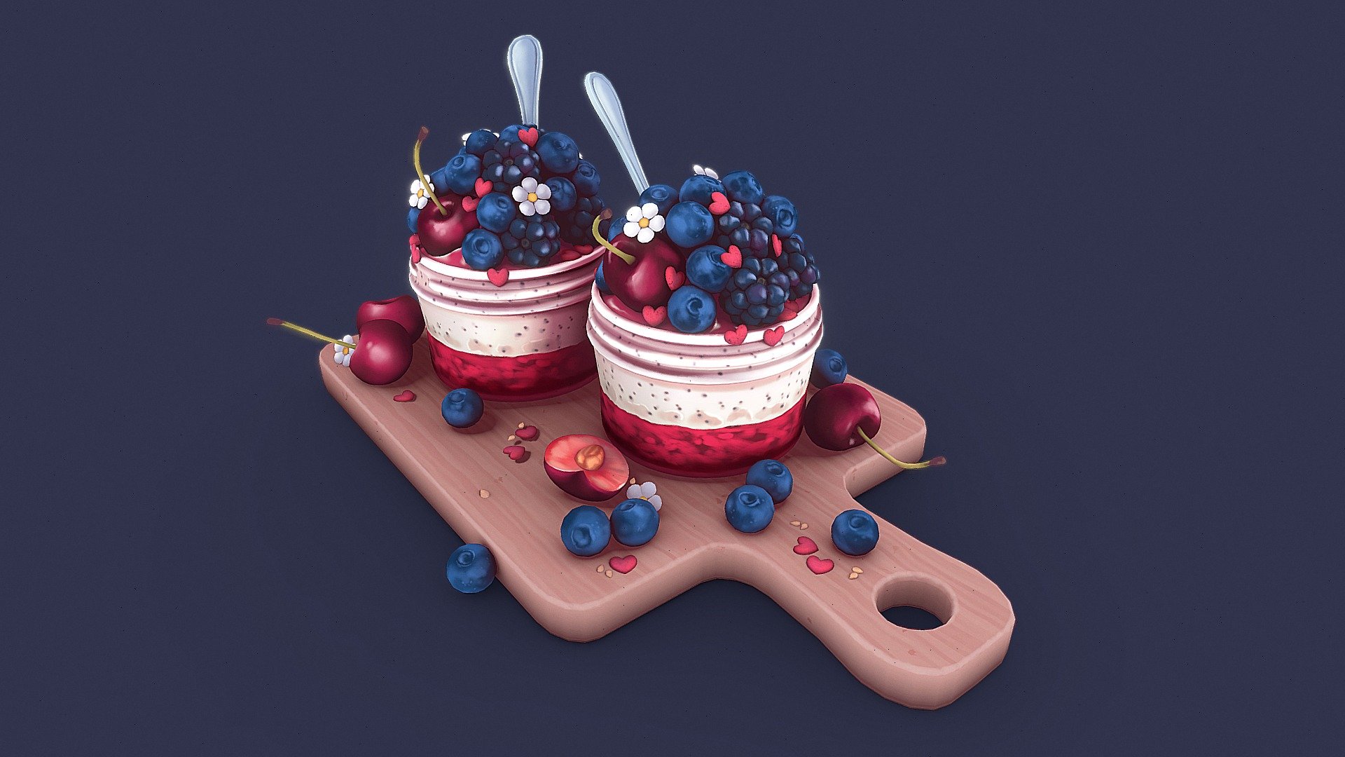 Berries ~ 3d model