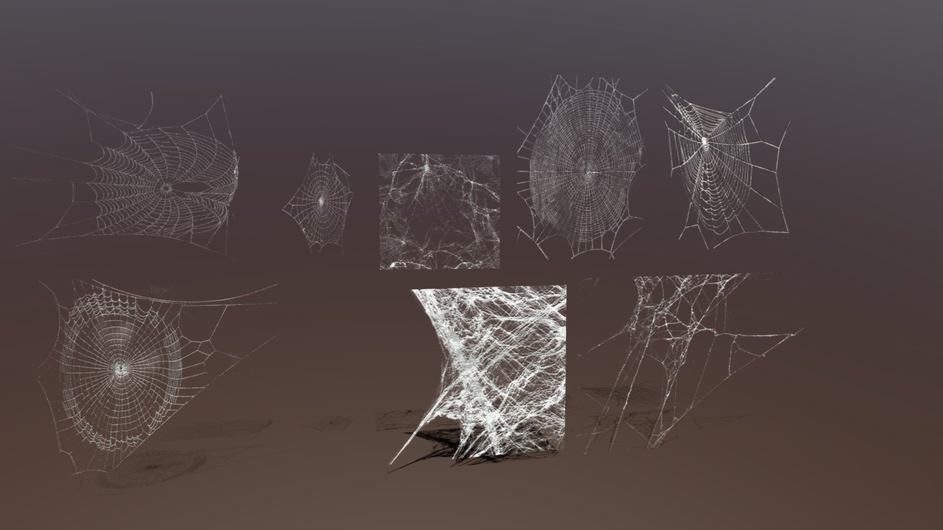 Spider Webs 3d model