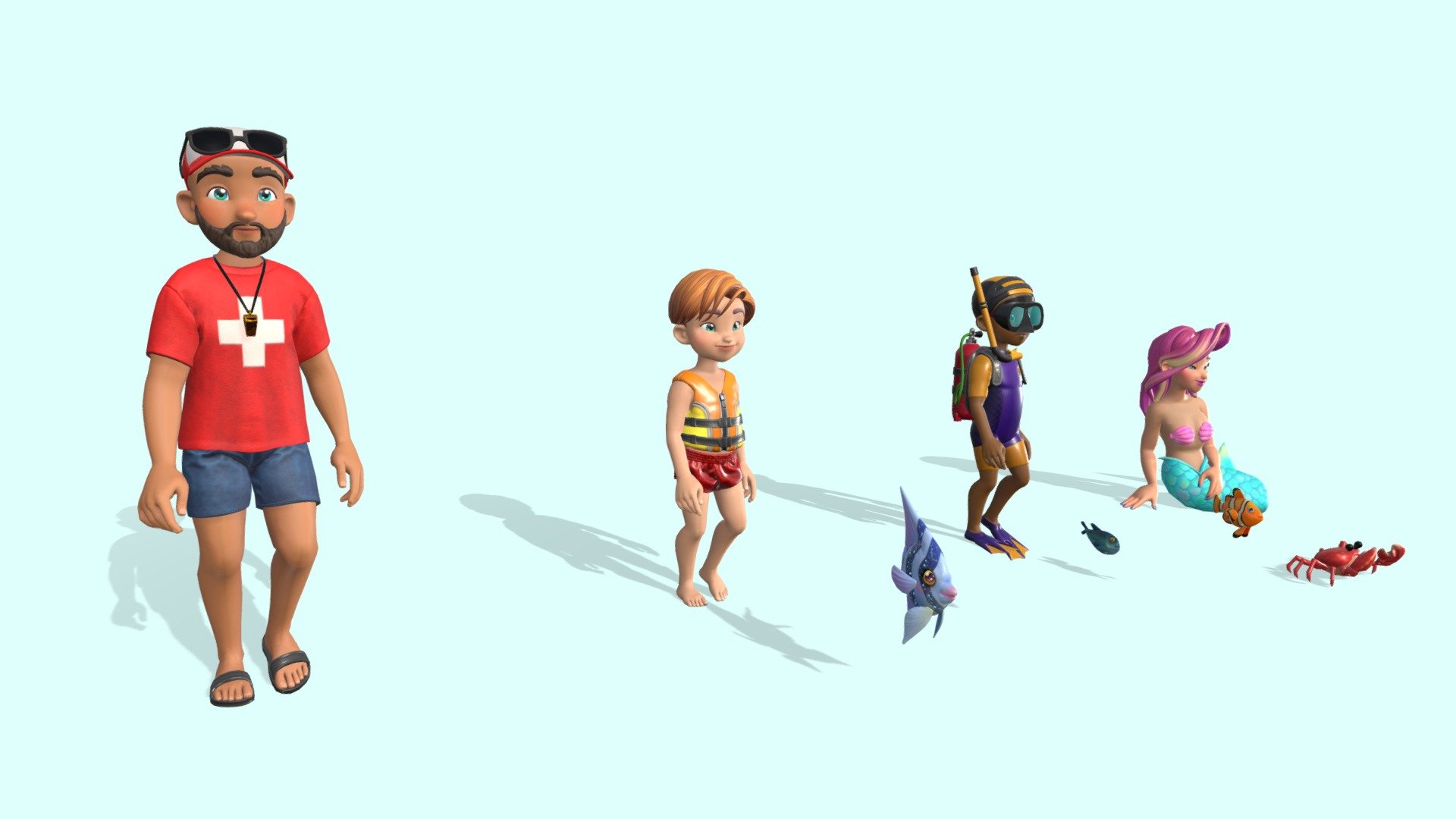 Kekos Tropical Beach 3d model