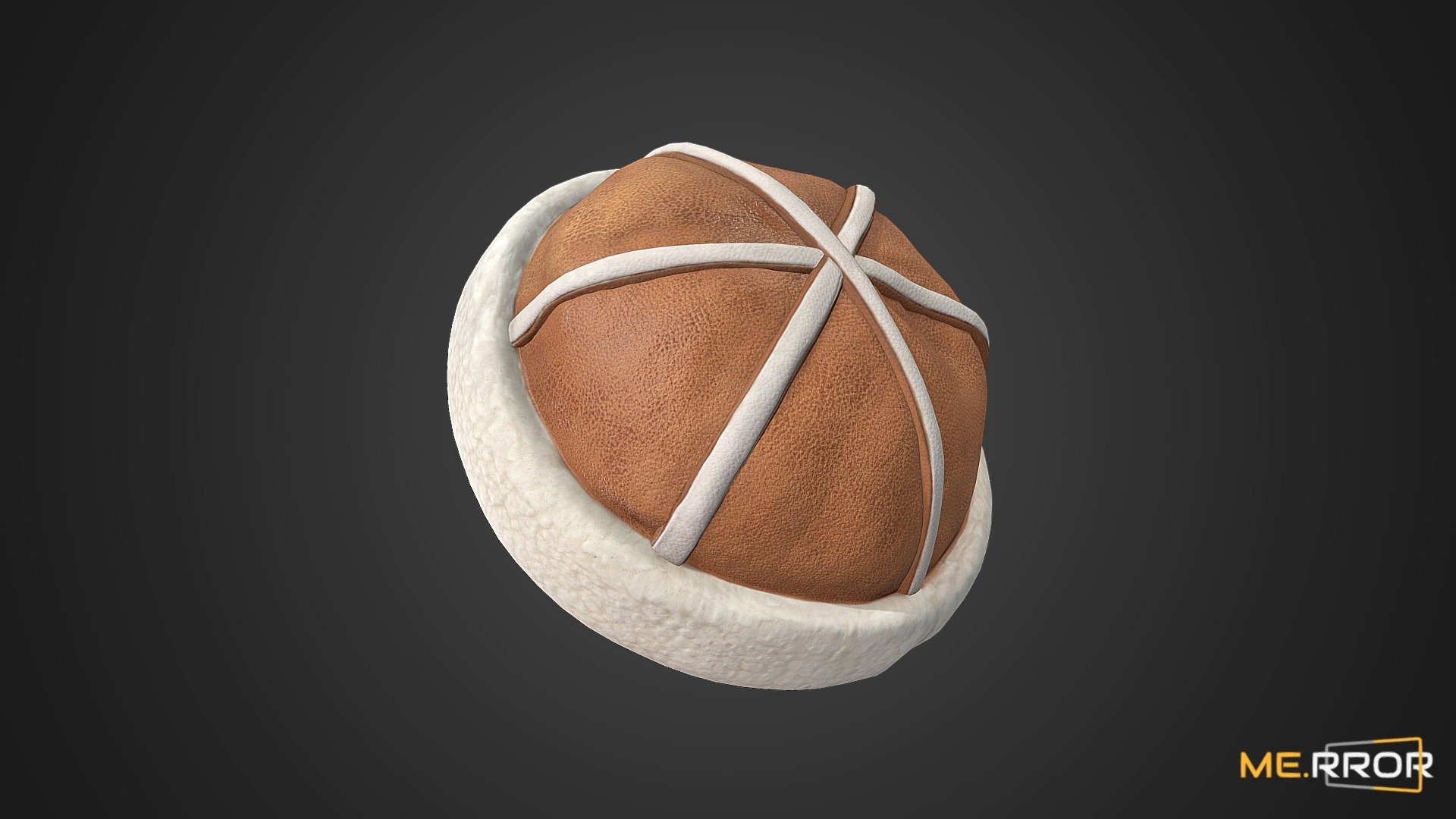 [Game-Ready] Leather Fleece Hat 3d model