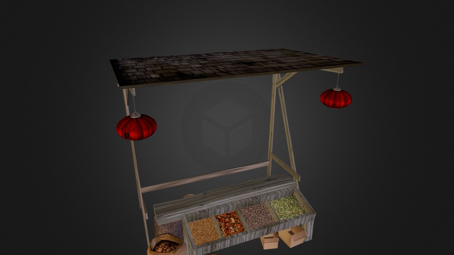 Market Stall wip 3d model