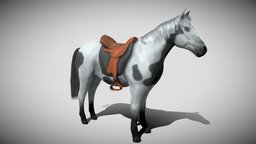 Horse Piebald Rigged