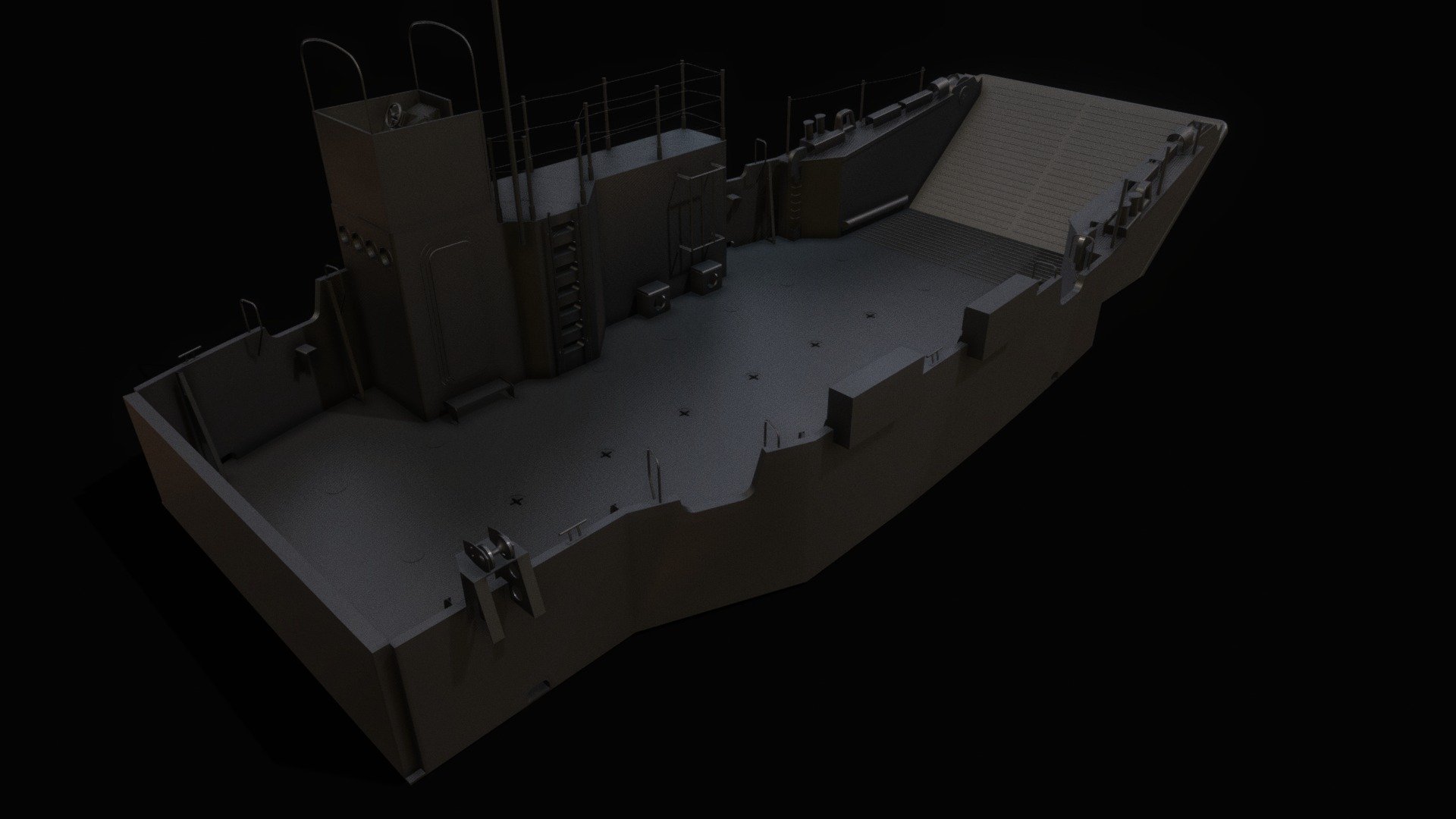 US Marine Landing Craft Utility 3d model