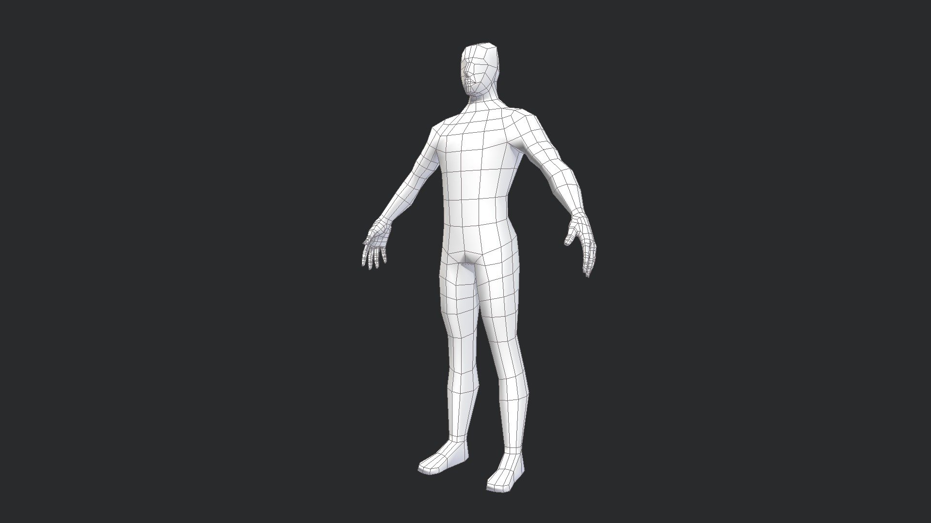 Human Base Mesh Male 3d model