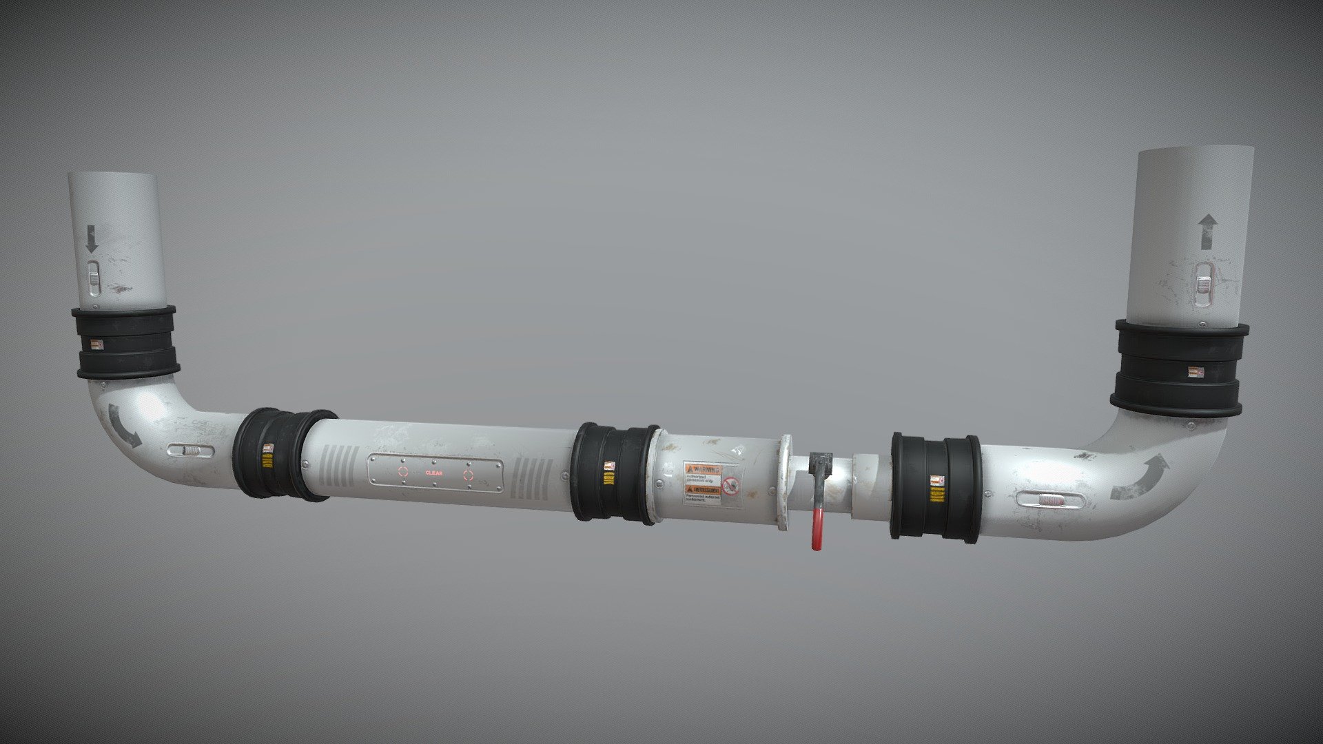 Sci-Fi Modular Pipes 3d model