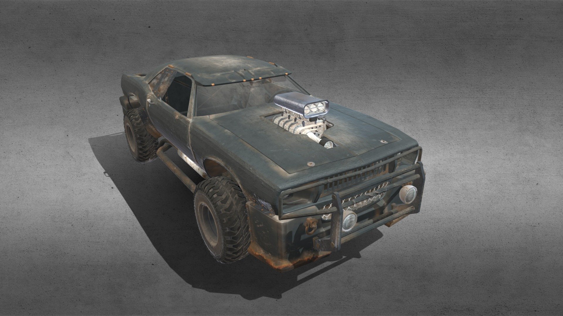 Post-apocalyptic off-road Sedan 3d model