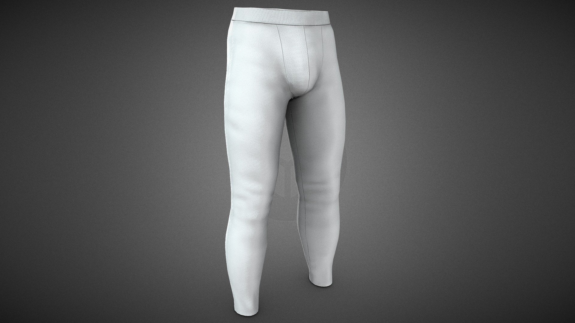 White Skinny Medieval Pants 3d model