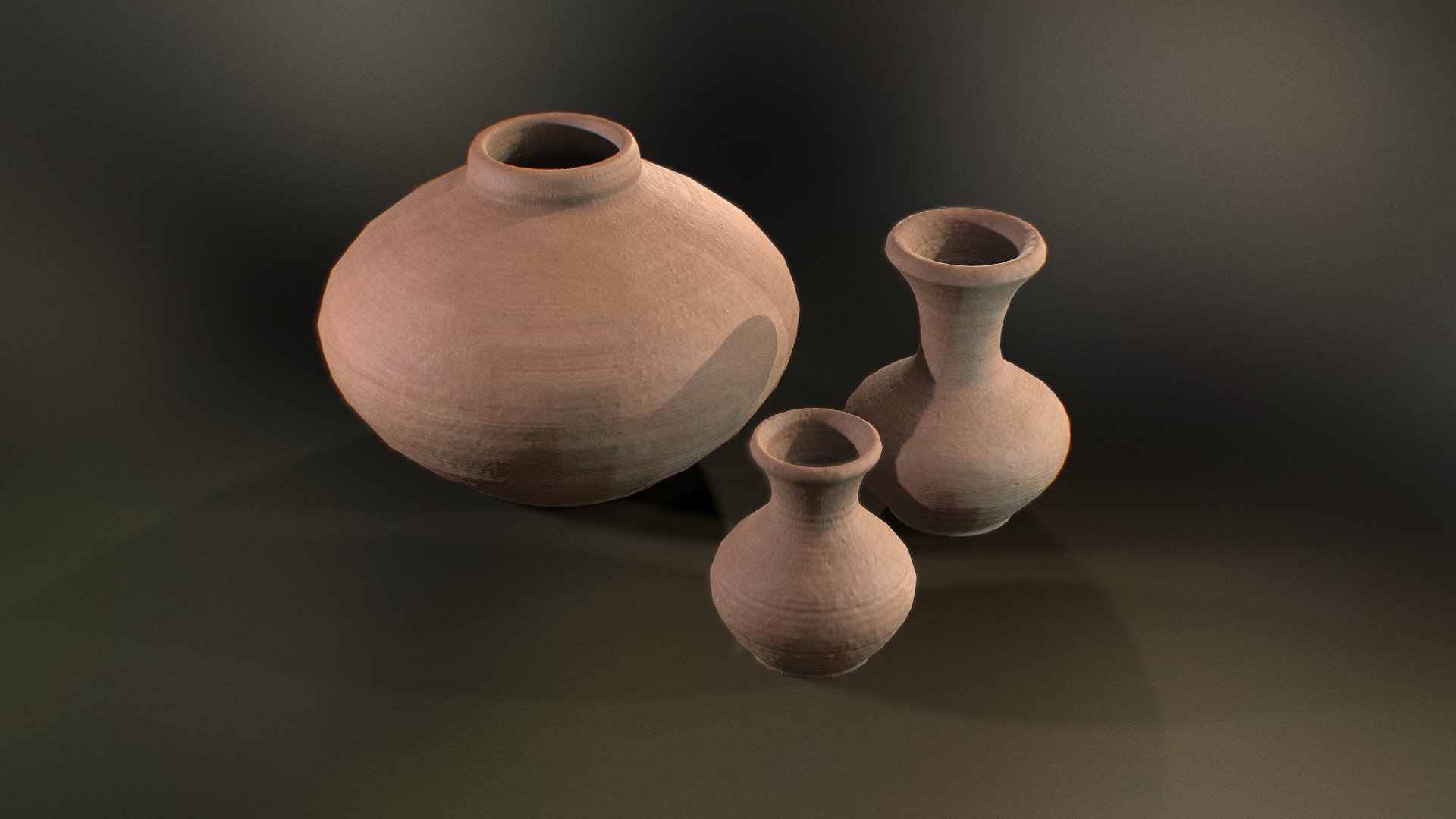 Pots Clay 3d model