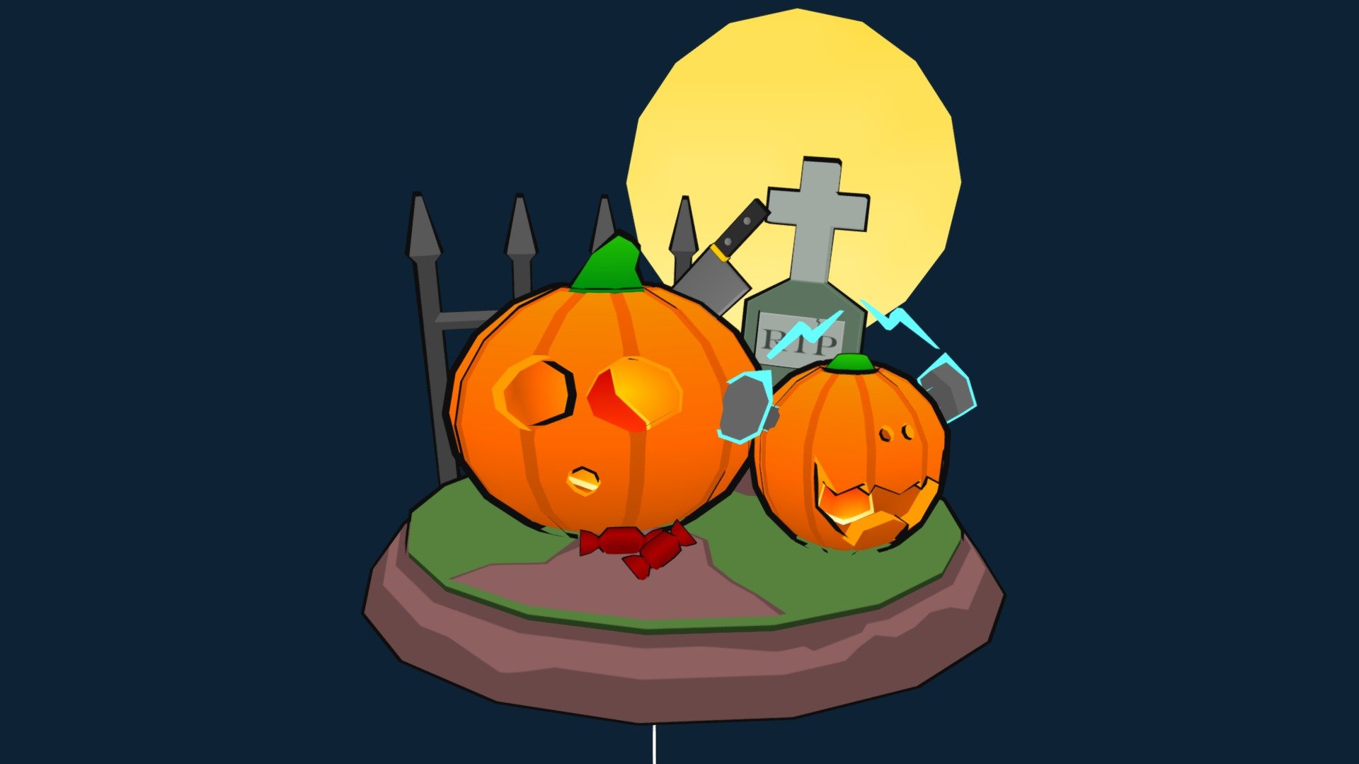 Halloween Low Poly 3d model