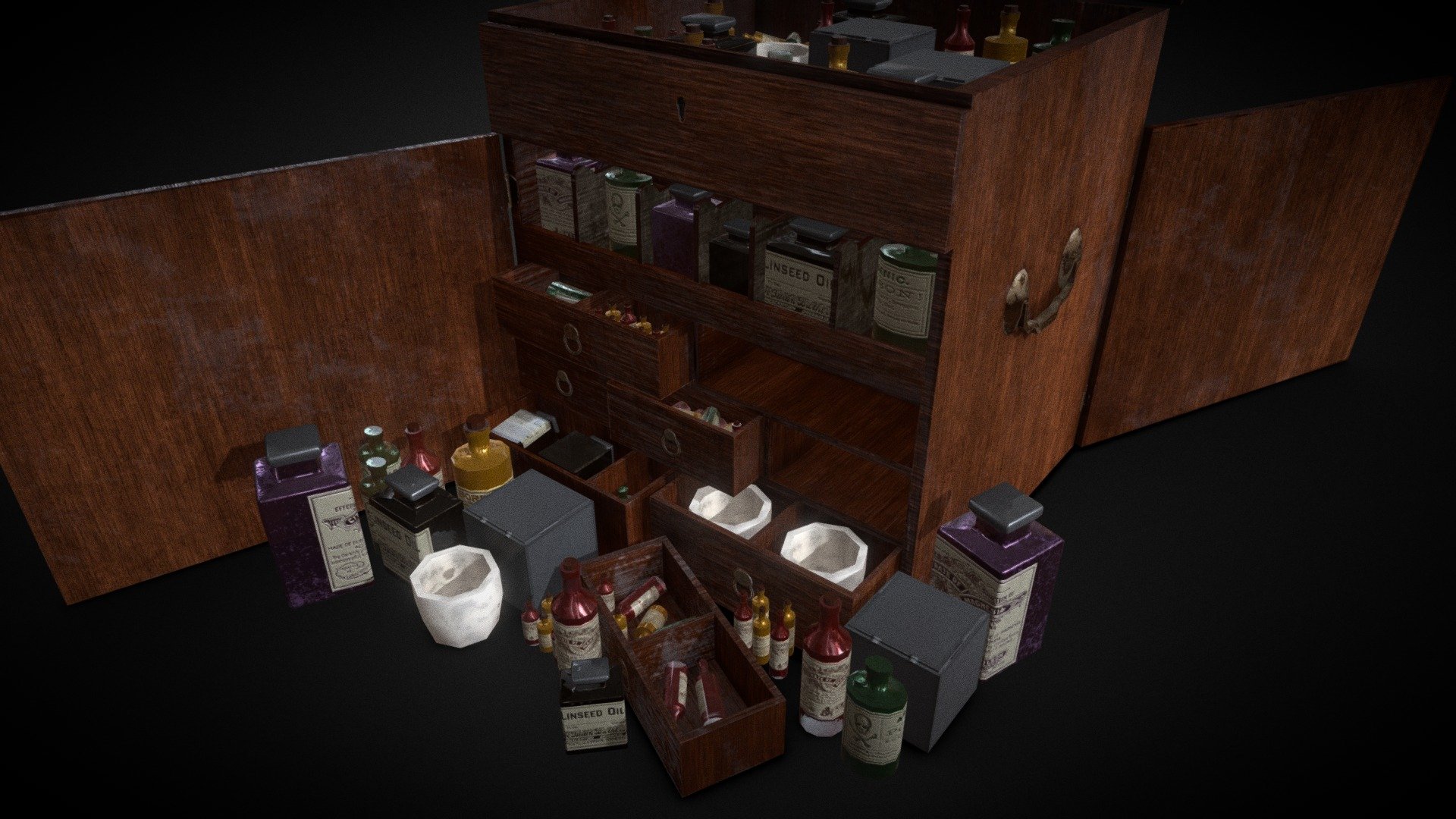 Victorian Medicine Box 3d model