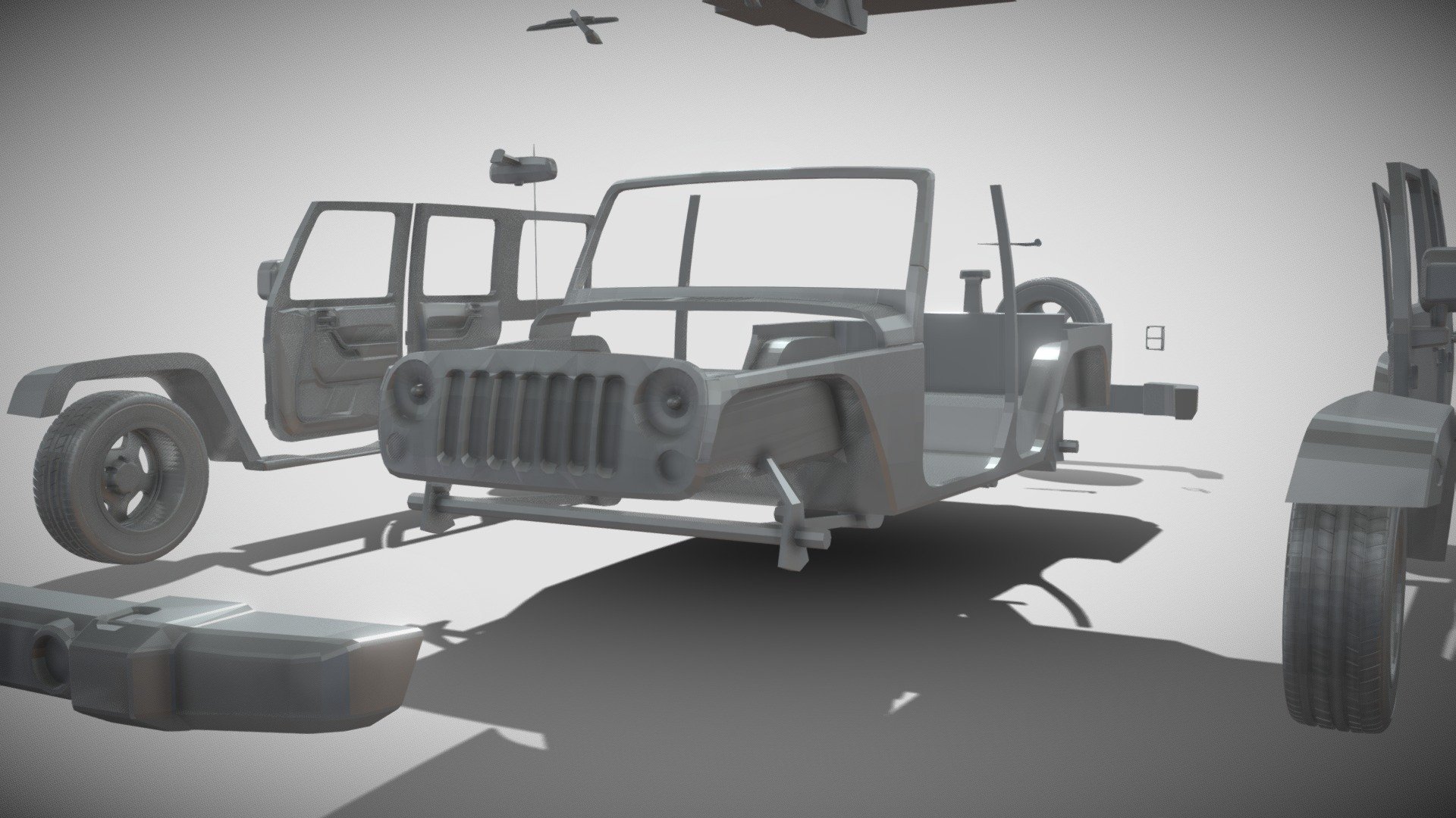 Jeep Wrangler 3D PRINT READY 3d model