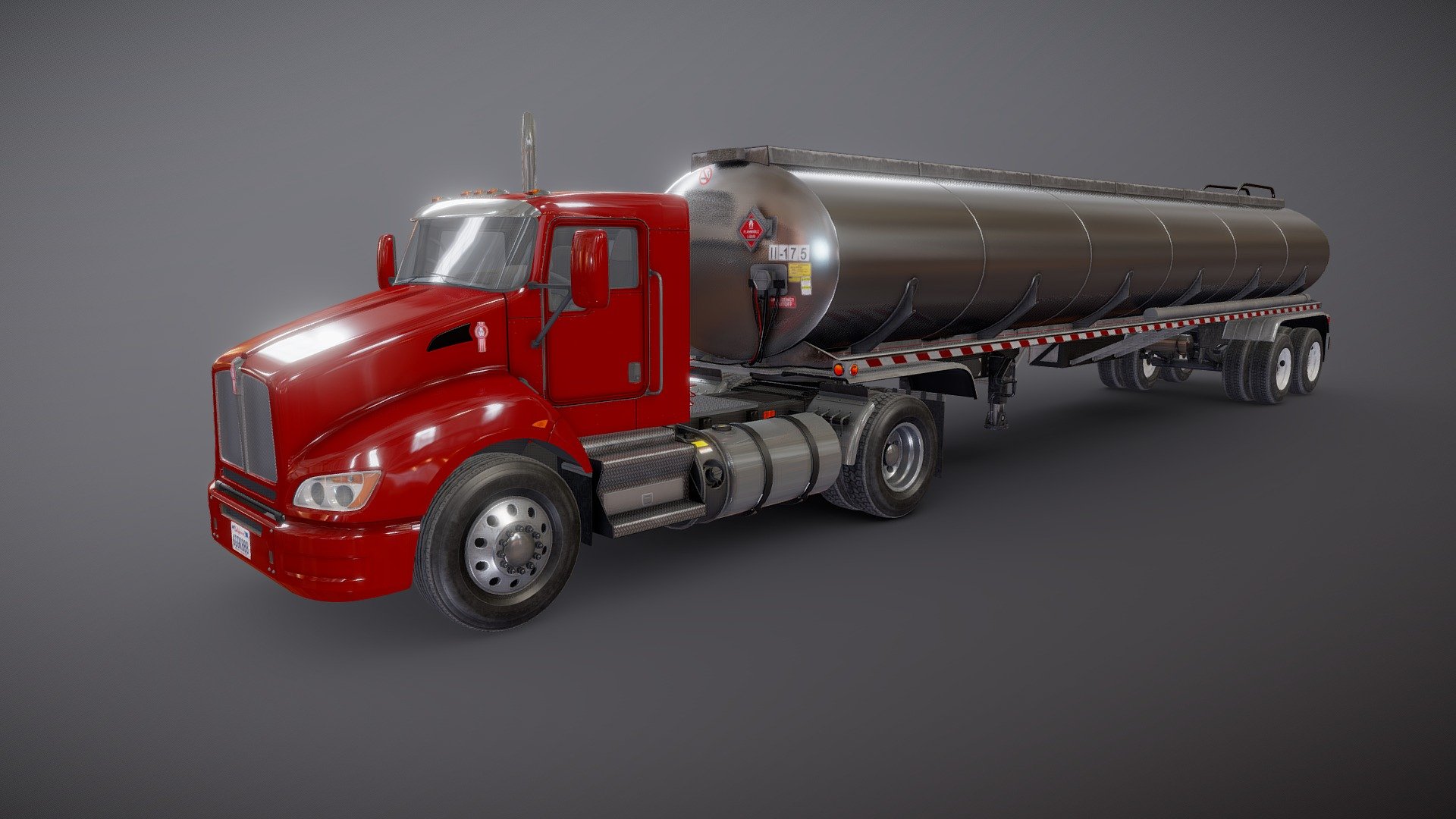 Kenworth T370 fuel tank 3d model