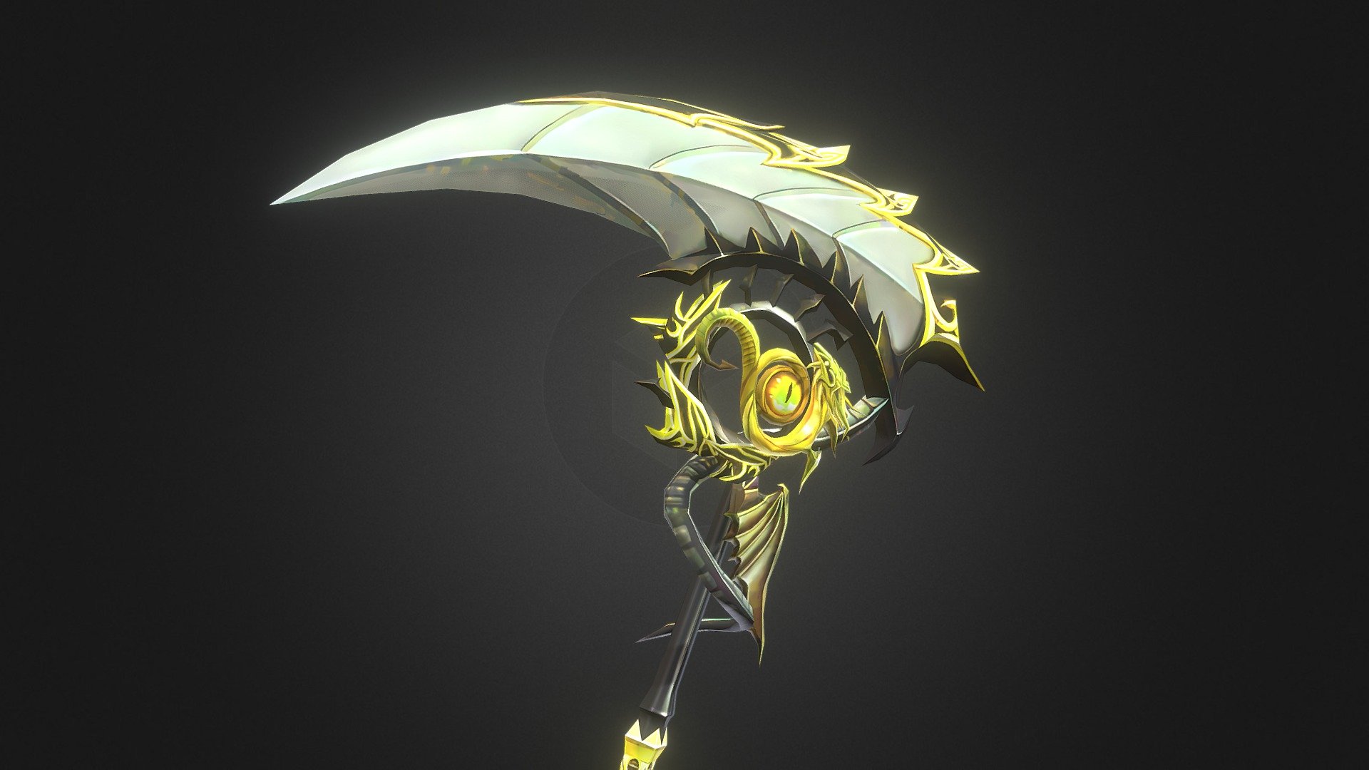 Stylized Fantasy RPG Sickle 3d model