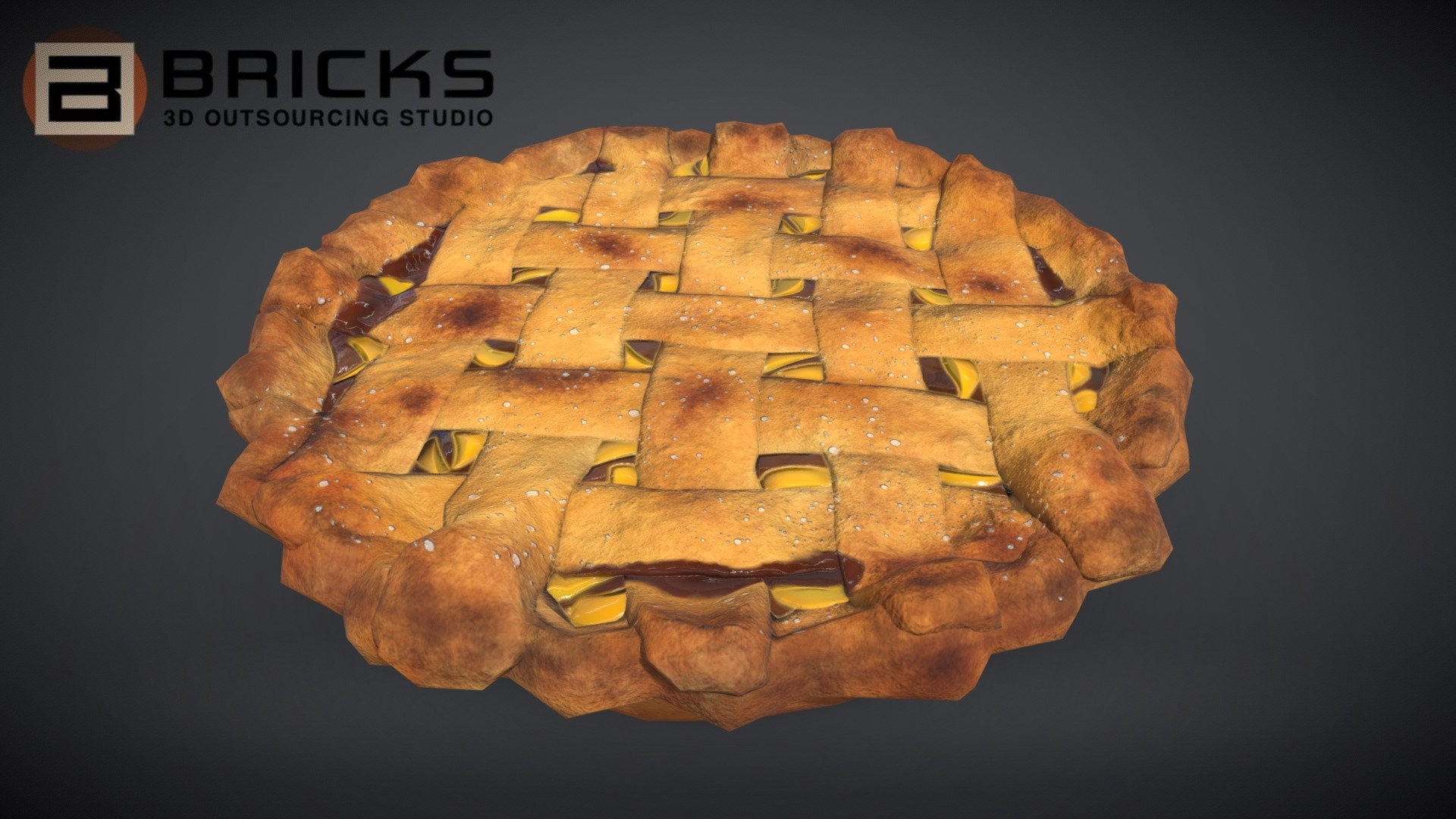 Peach Pie 3d model