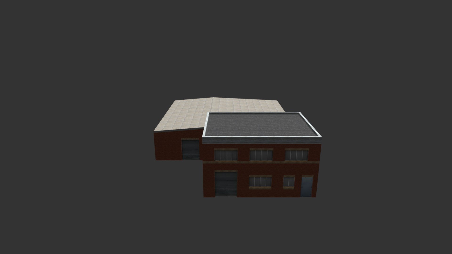 Factory Building 23 3d model