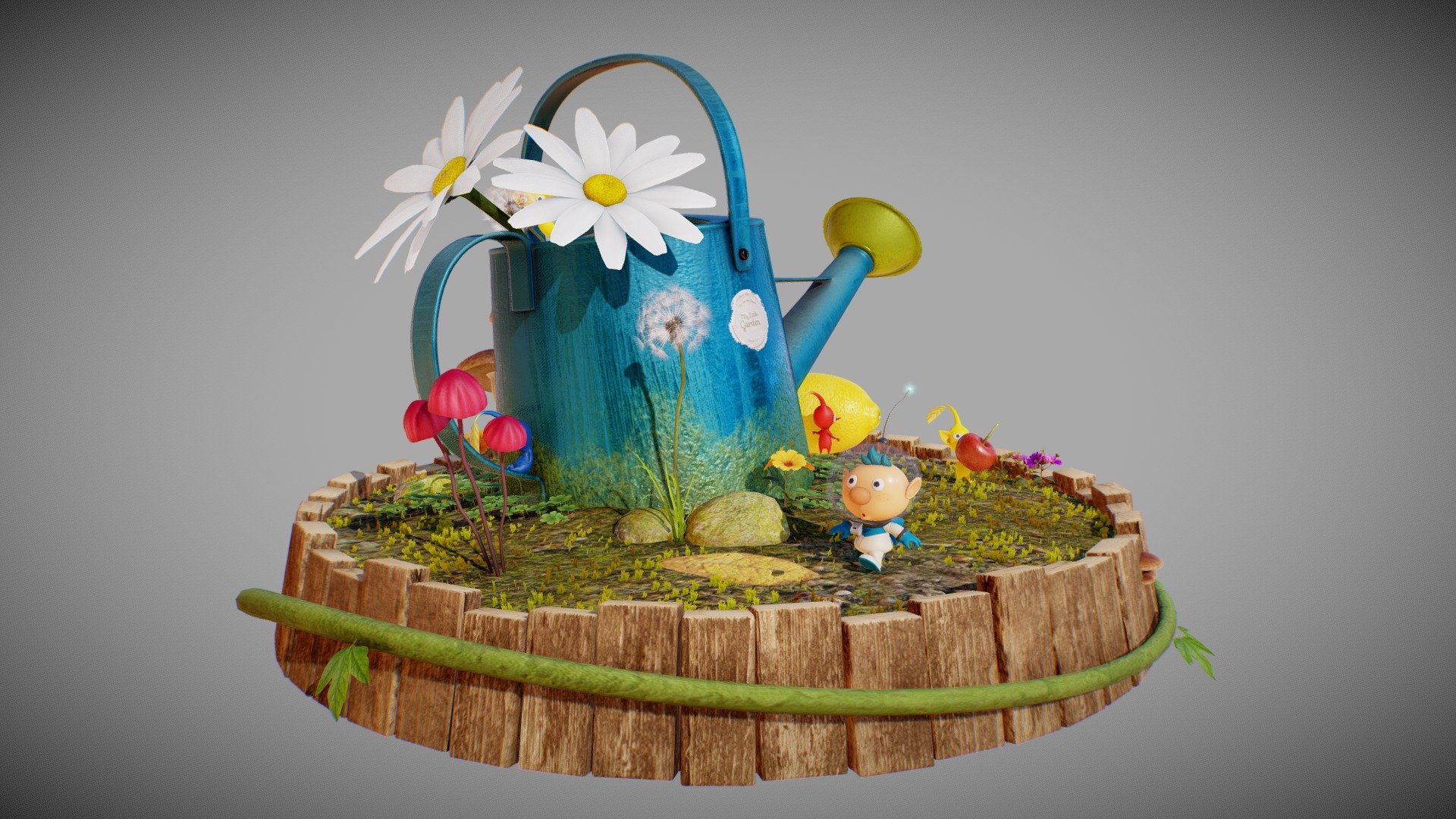 PIKMIN 3 DIORAMA 3d model