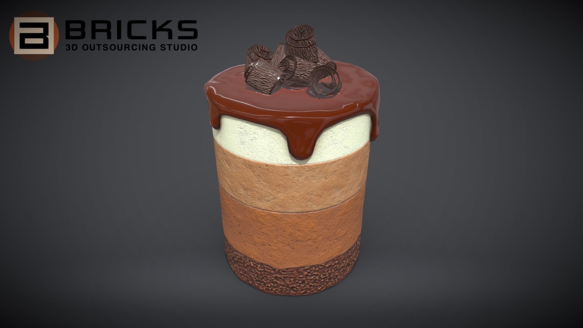 ChocolateMousseCake 3d model