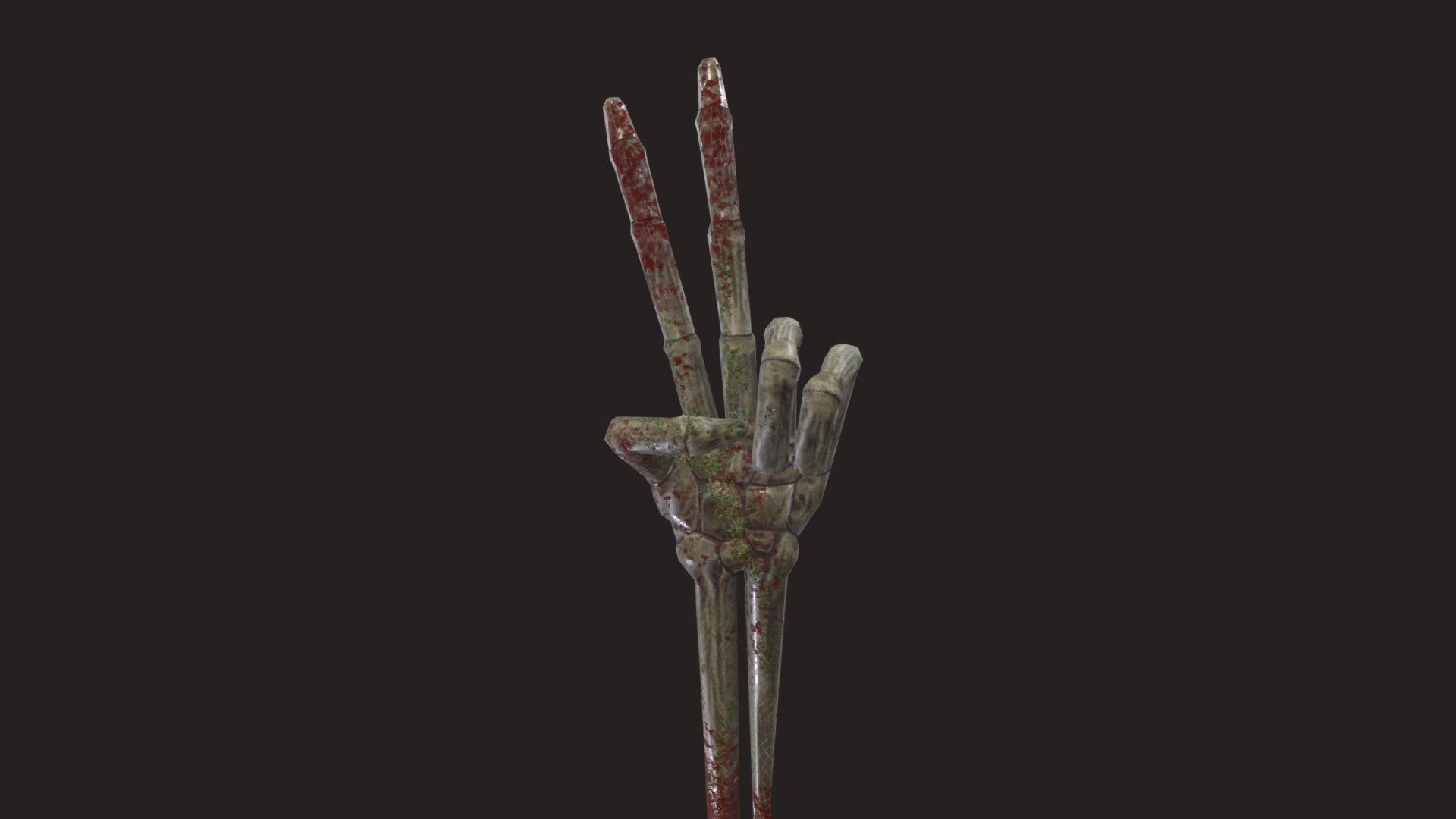 Bloody Skeleton Peace Hand 3d model