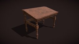 Elegant_Long_Writing_Desk_OBJ