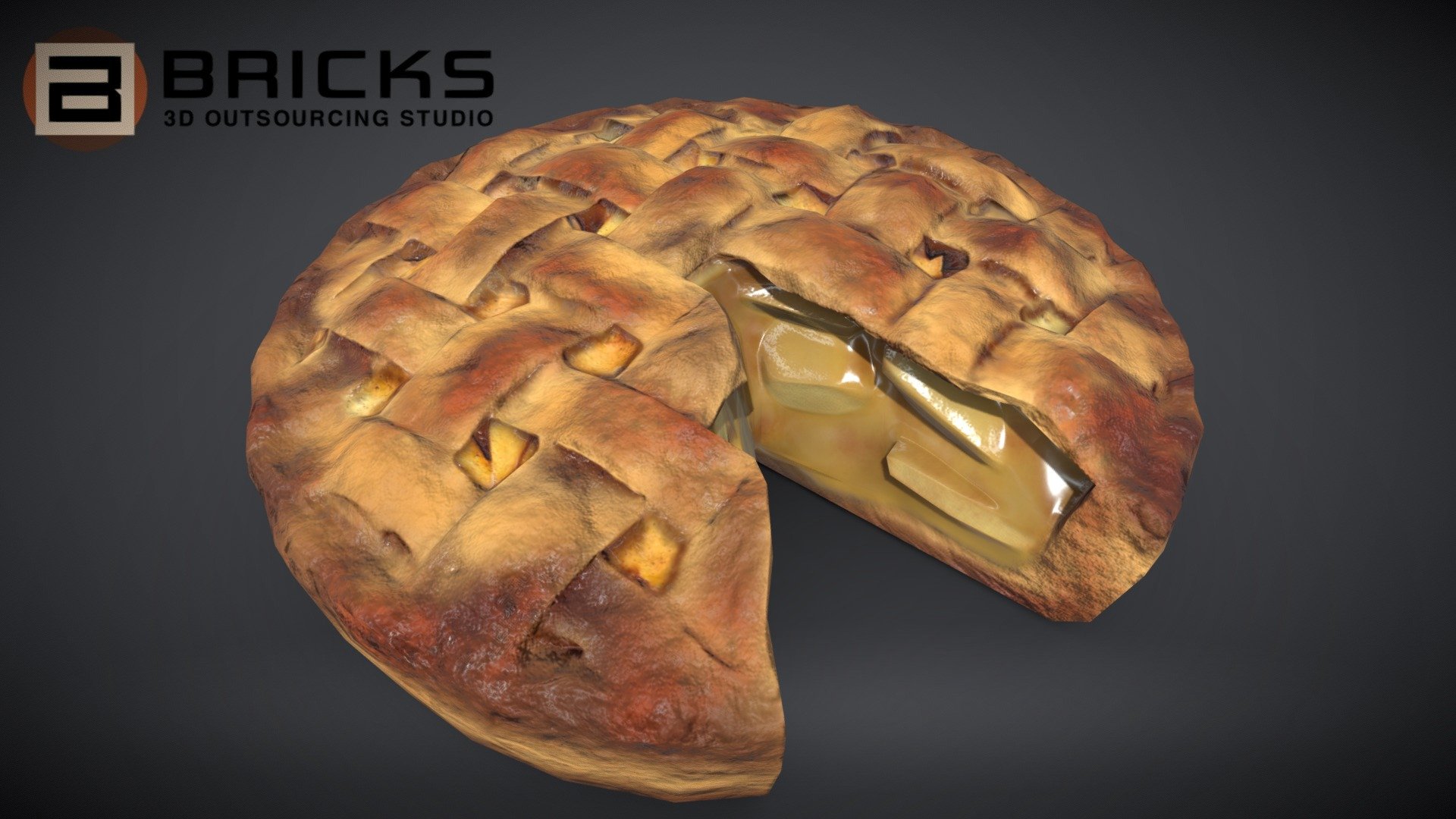 Apple Pie  Chart 3d model