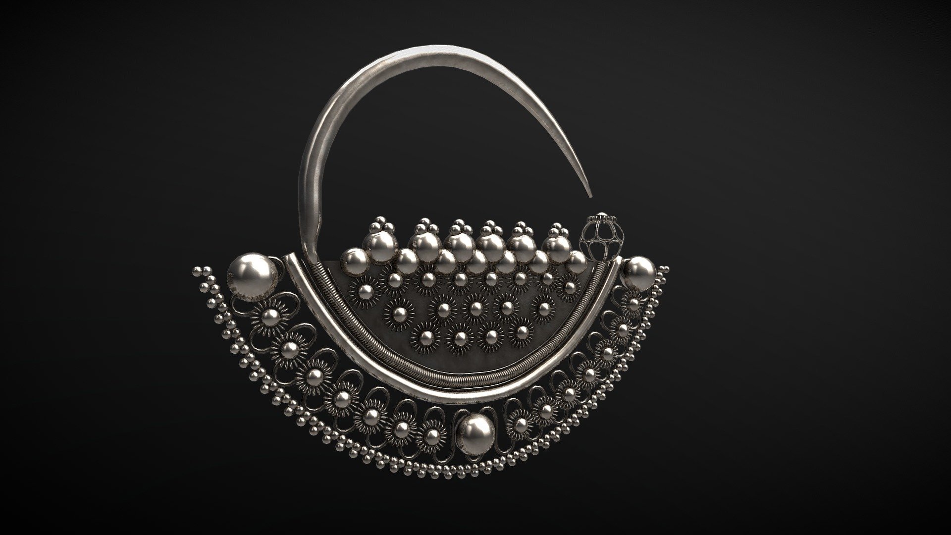 Uyghur Earring 3d model