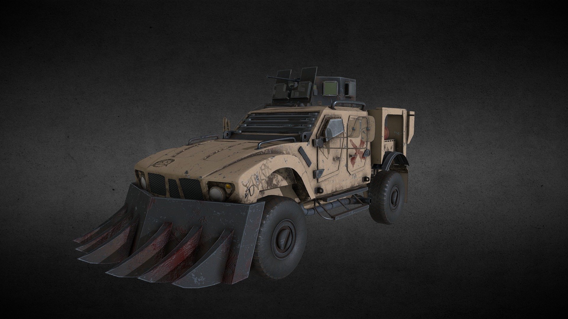 Game Ready post-apocalyptic oshkosh 3d model