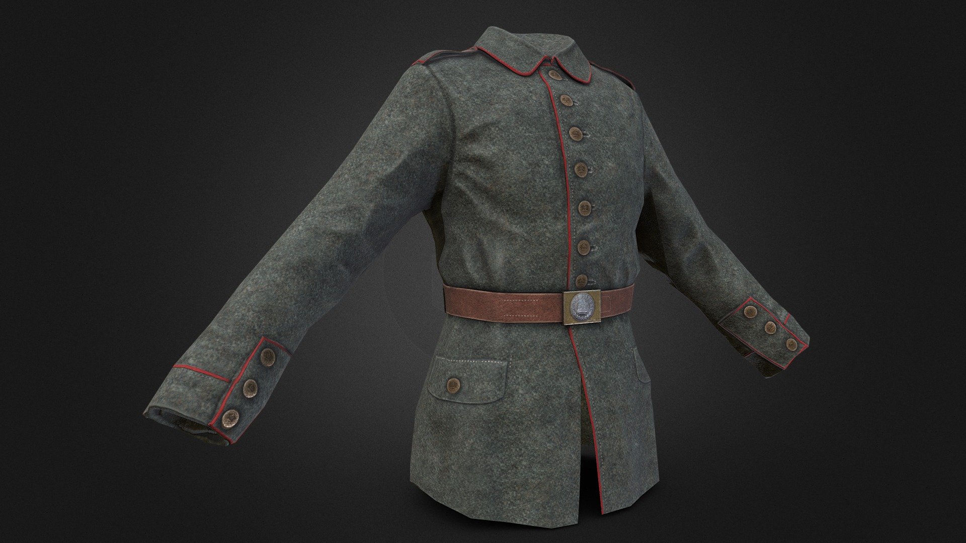 German WW1 Tunic [Model 1907/10 Feldrock] 3d model