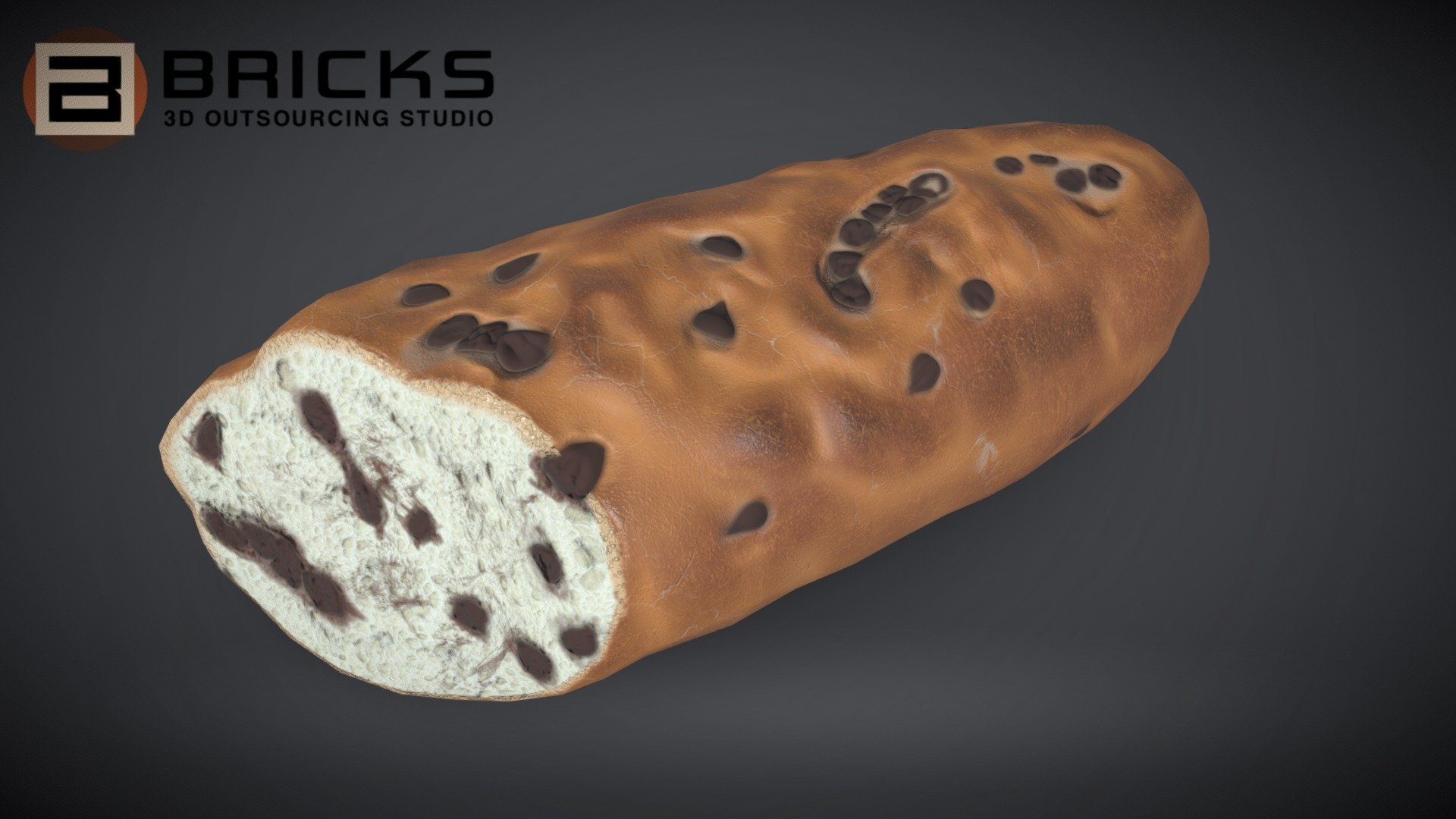 ChocolateBread 3d model