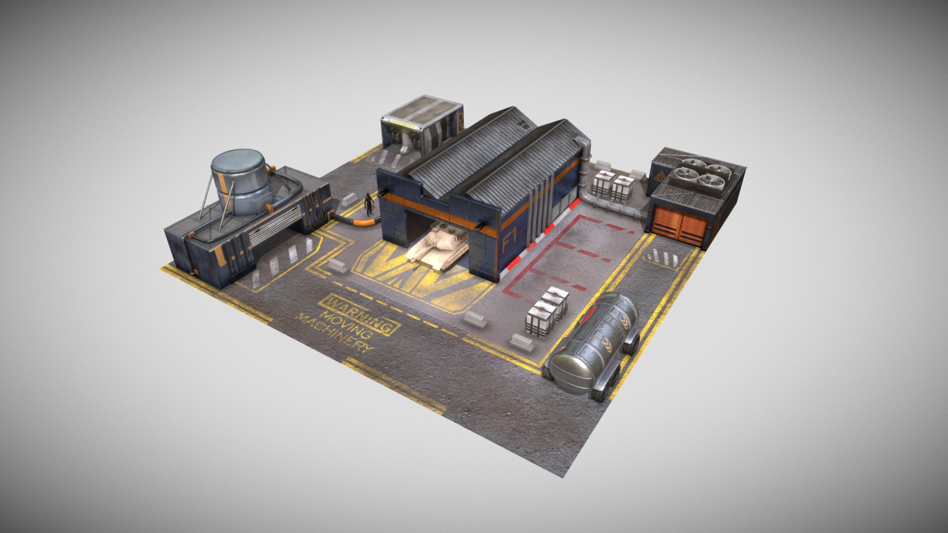 Military Factory 3d model