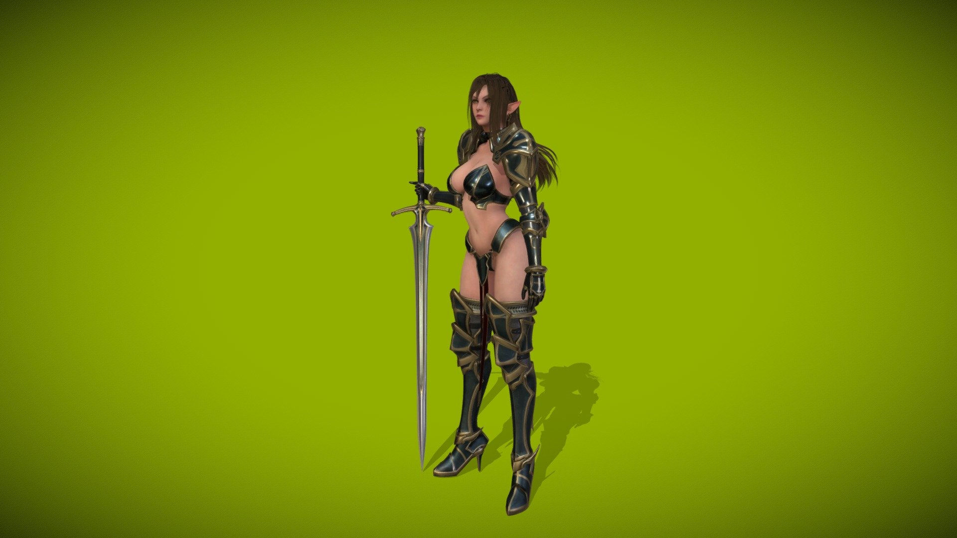 Elf Sword Master 3d model