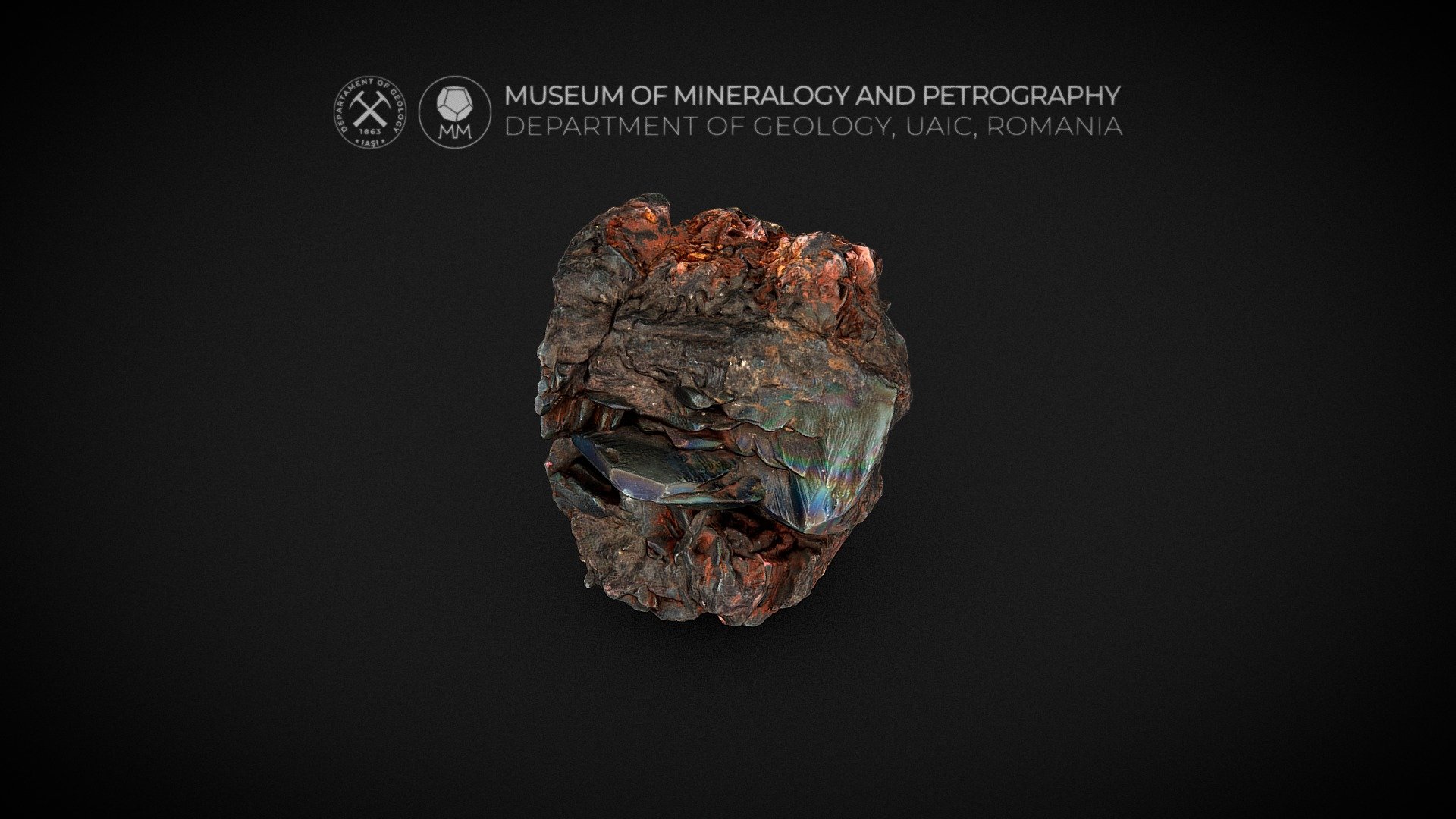 Rainbow Hematite / Iridescent Hematite (Turgite) 3d model