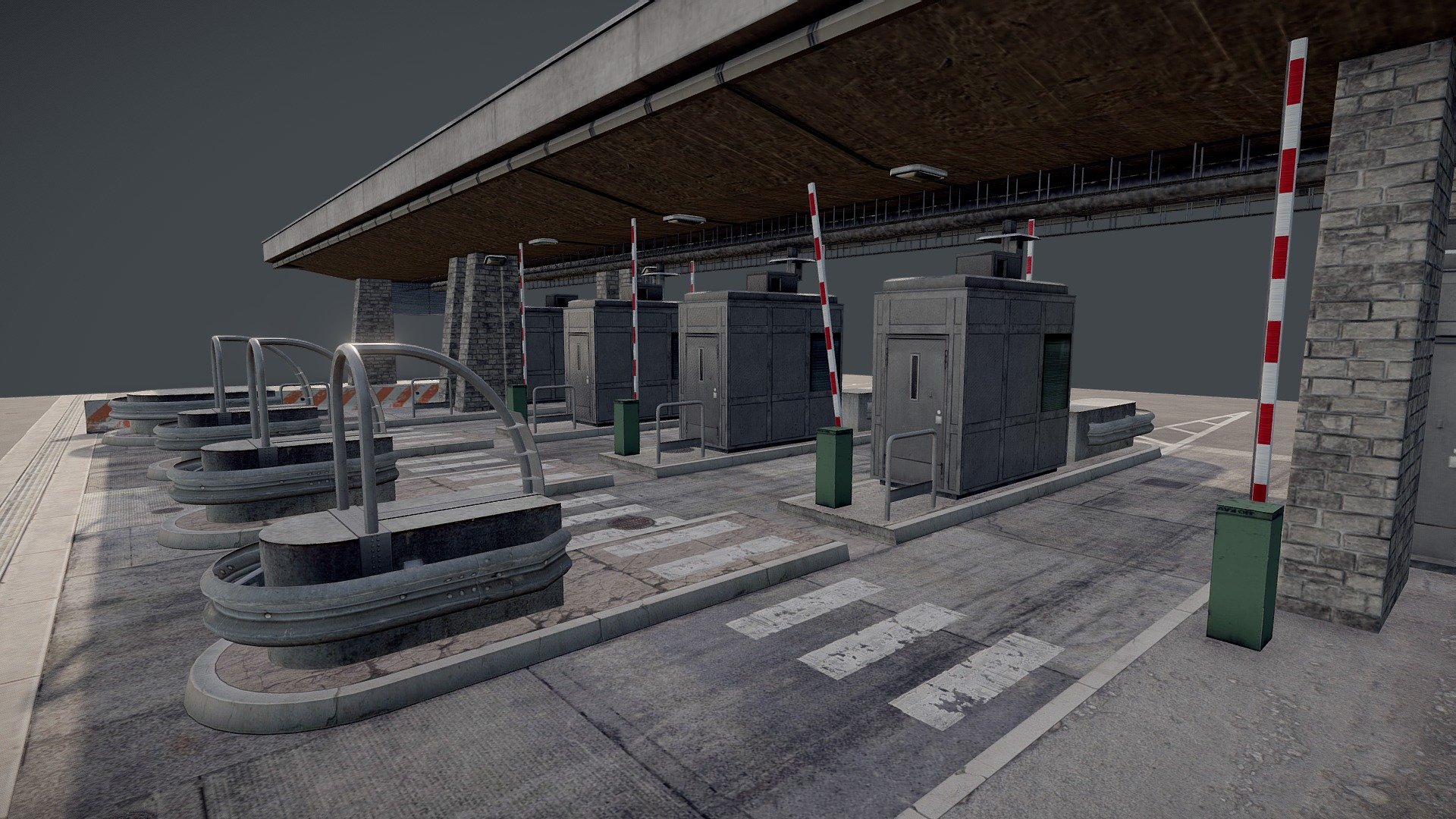 Du Mont-Blanc Toll Booth 3d model