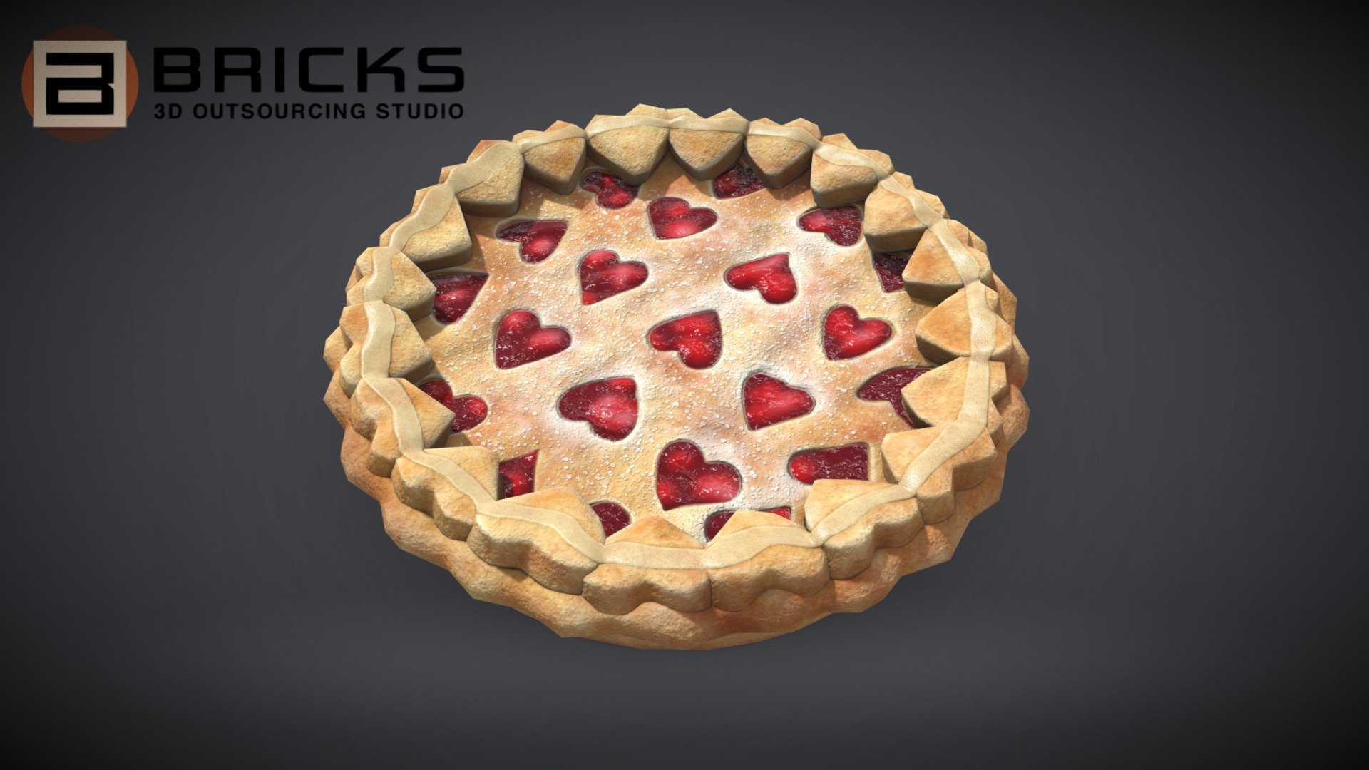 PieStrawberryHeart 3d model