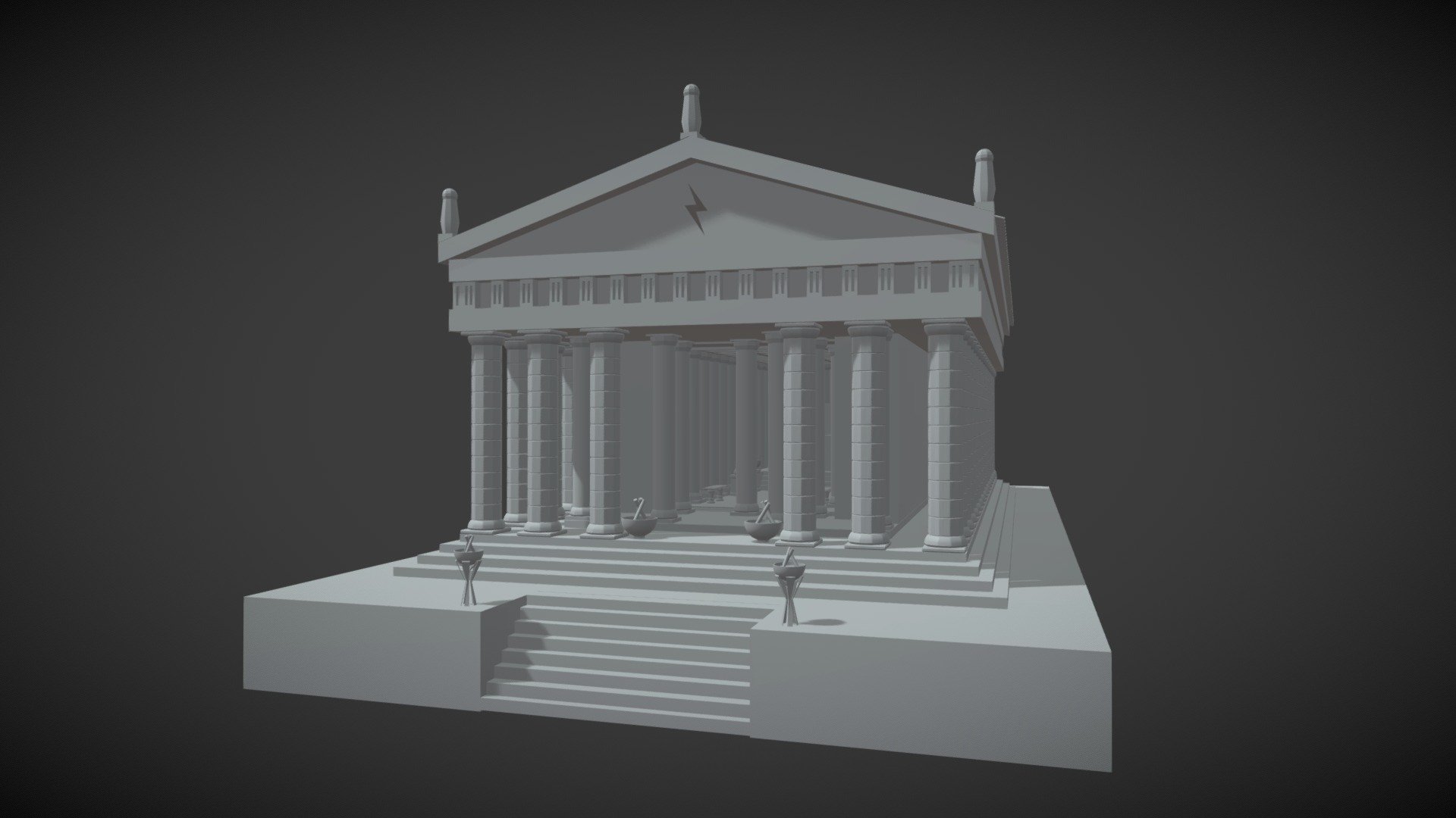 Zeus Parthenon 3d model