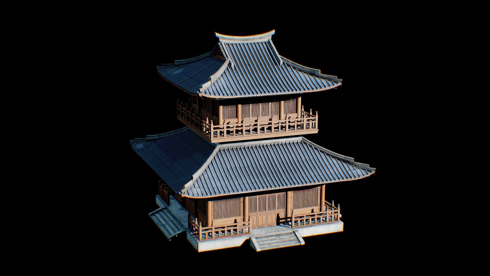 Chinese Temple-Freepoly.org 3d model