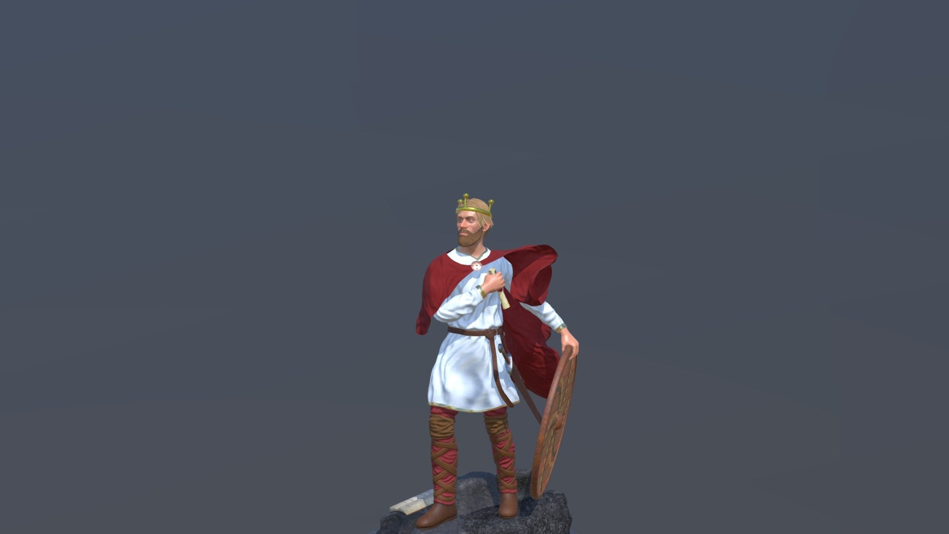 King Athelstan Statue 3d model