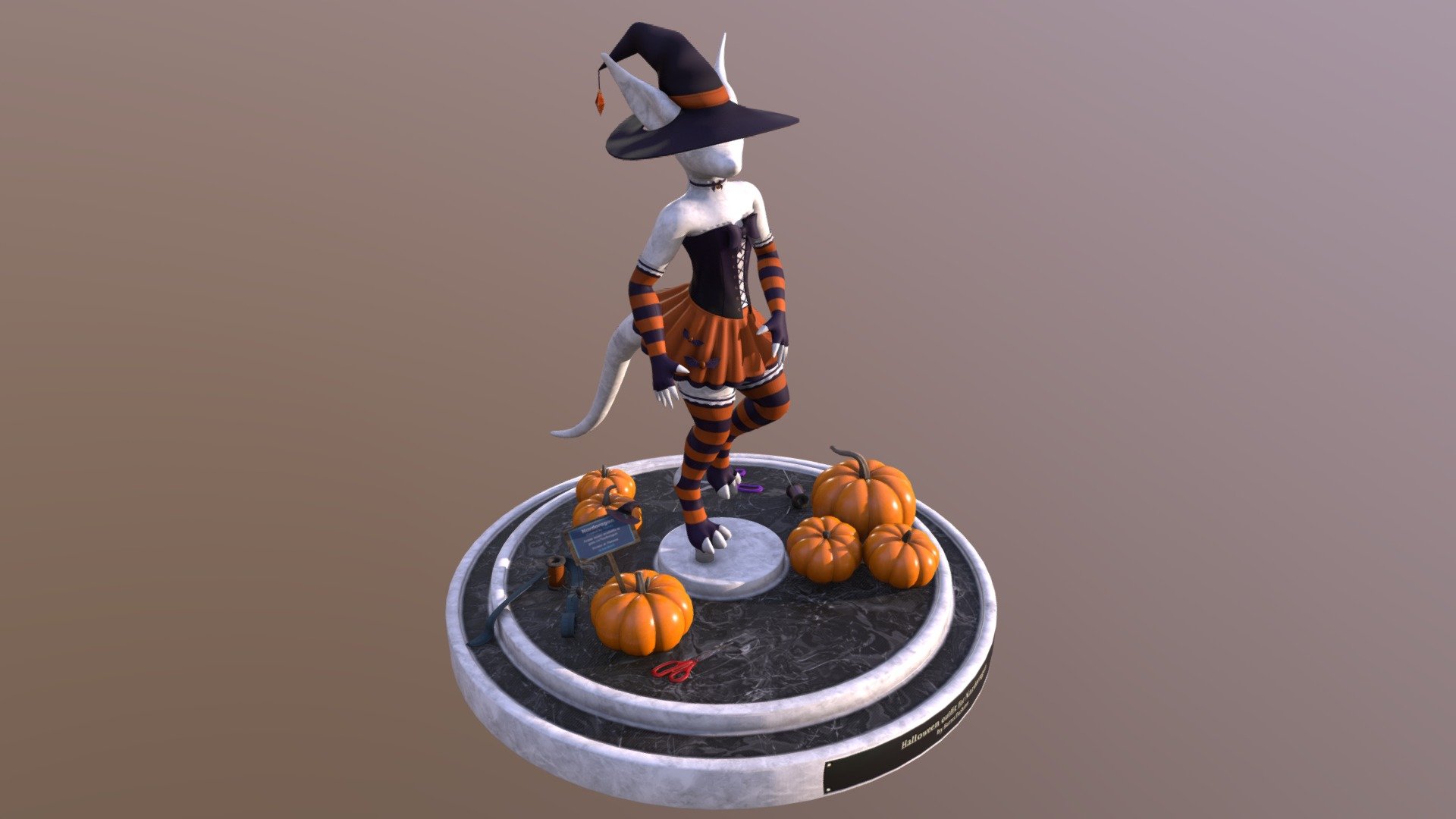 Halloween outfit for Nardoragon 3d model