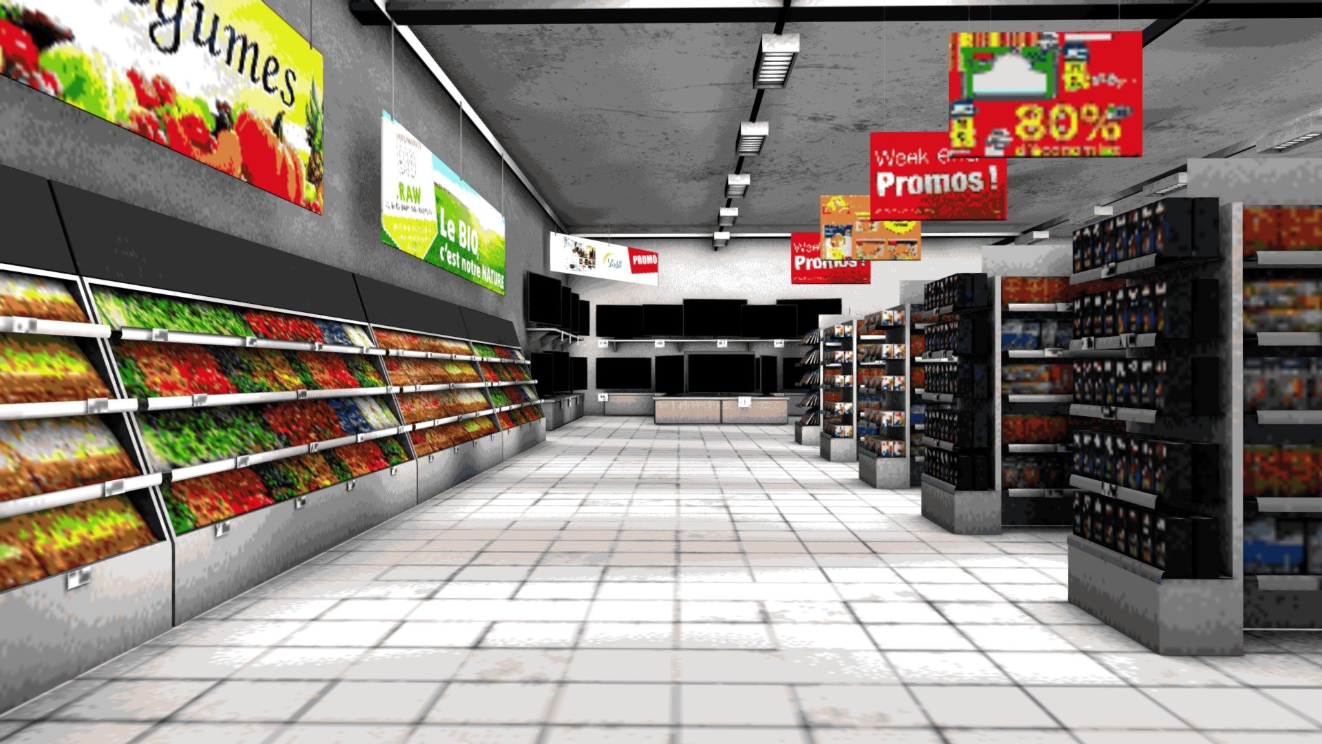 scene_supermarket_Baked 3d model