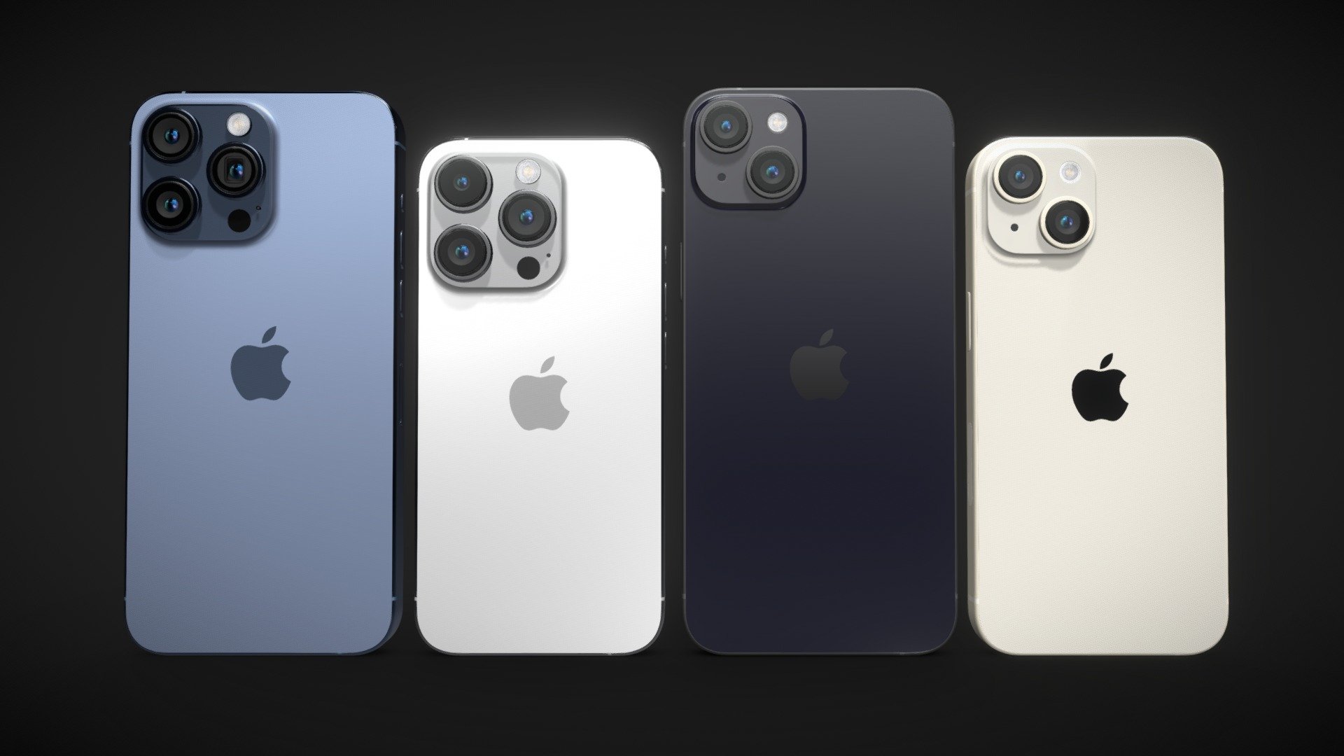 Apple iPhone 15 Collection v2 3d model