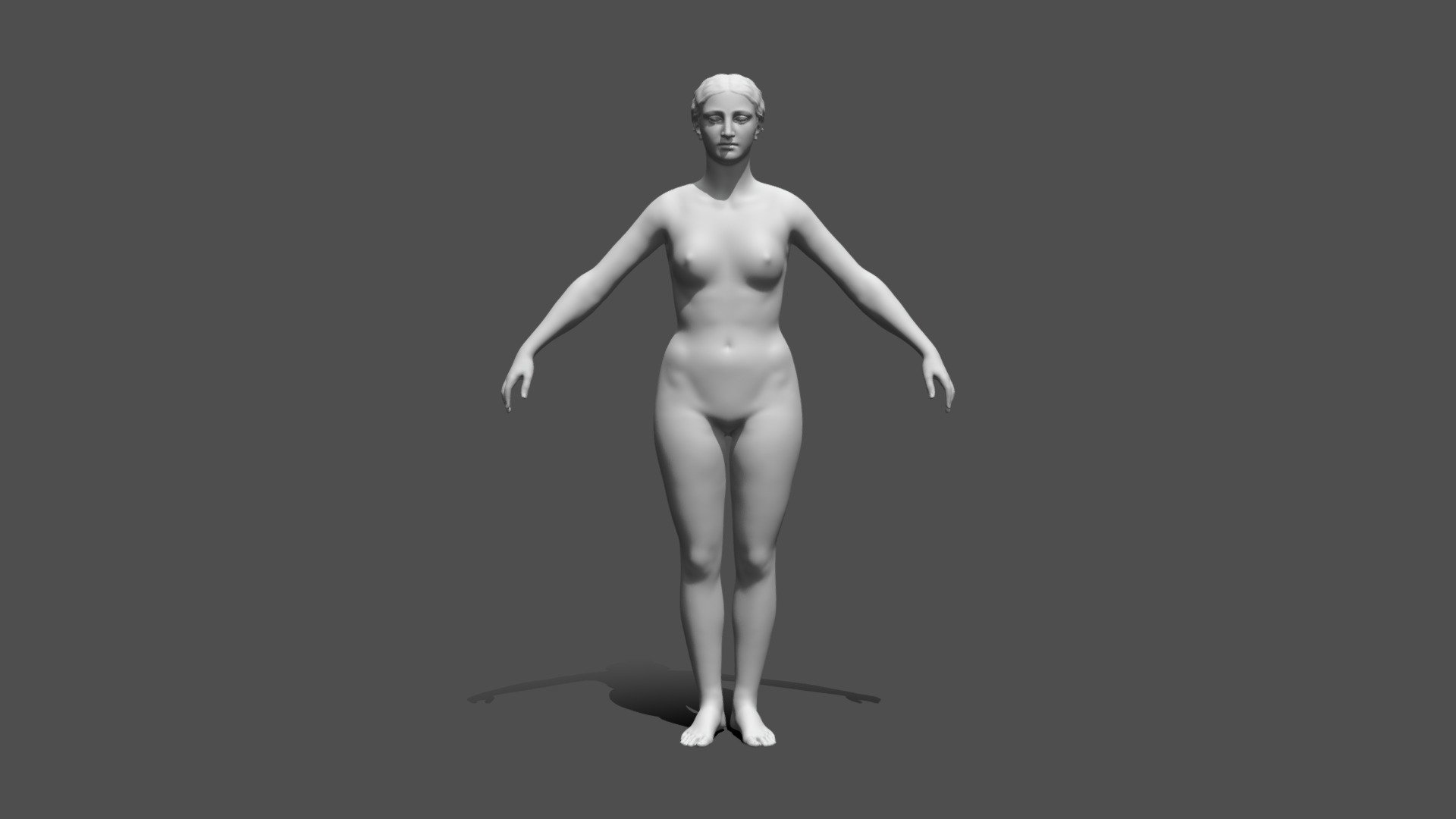 greek sculpture T Pose APHRODITE 3d model