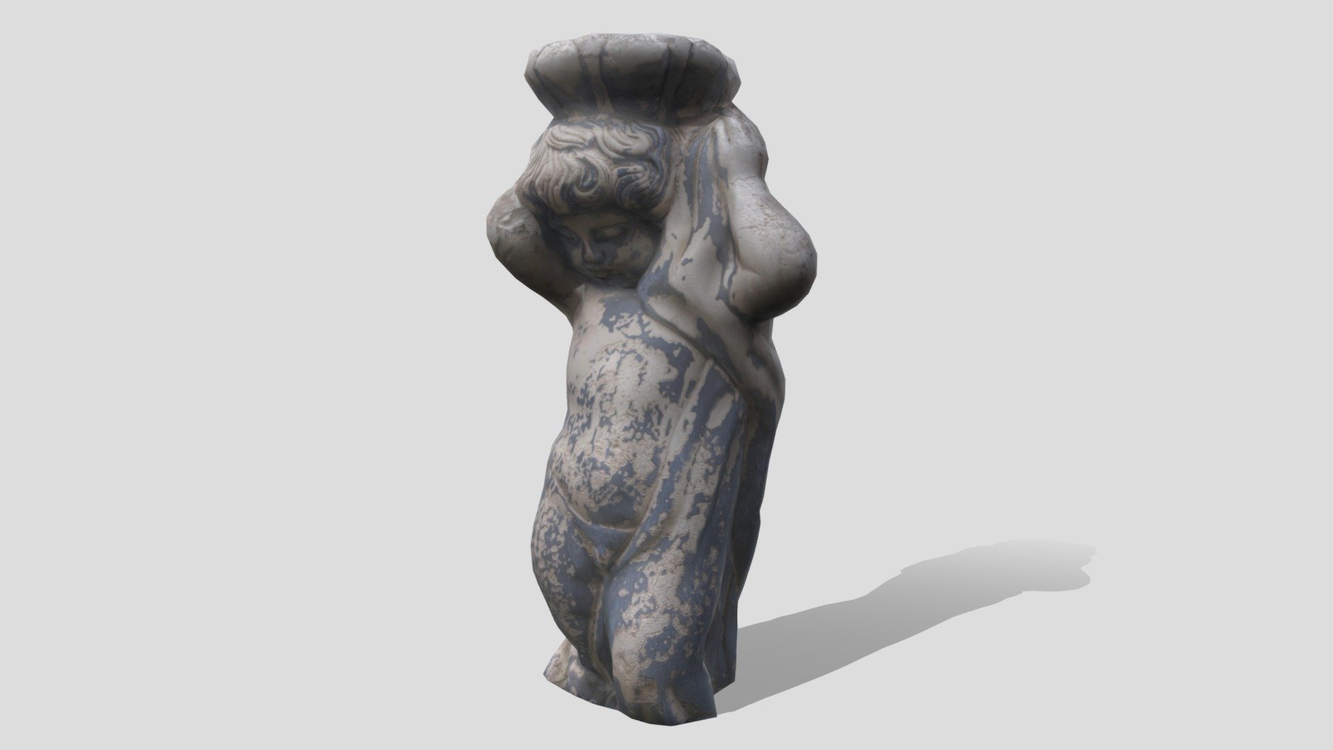 Garden Old Statue 3d model