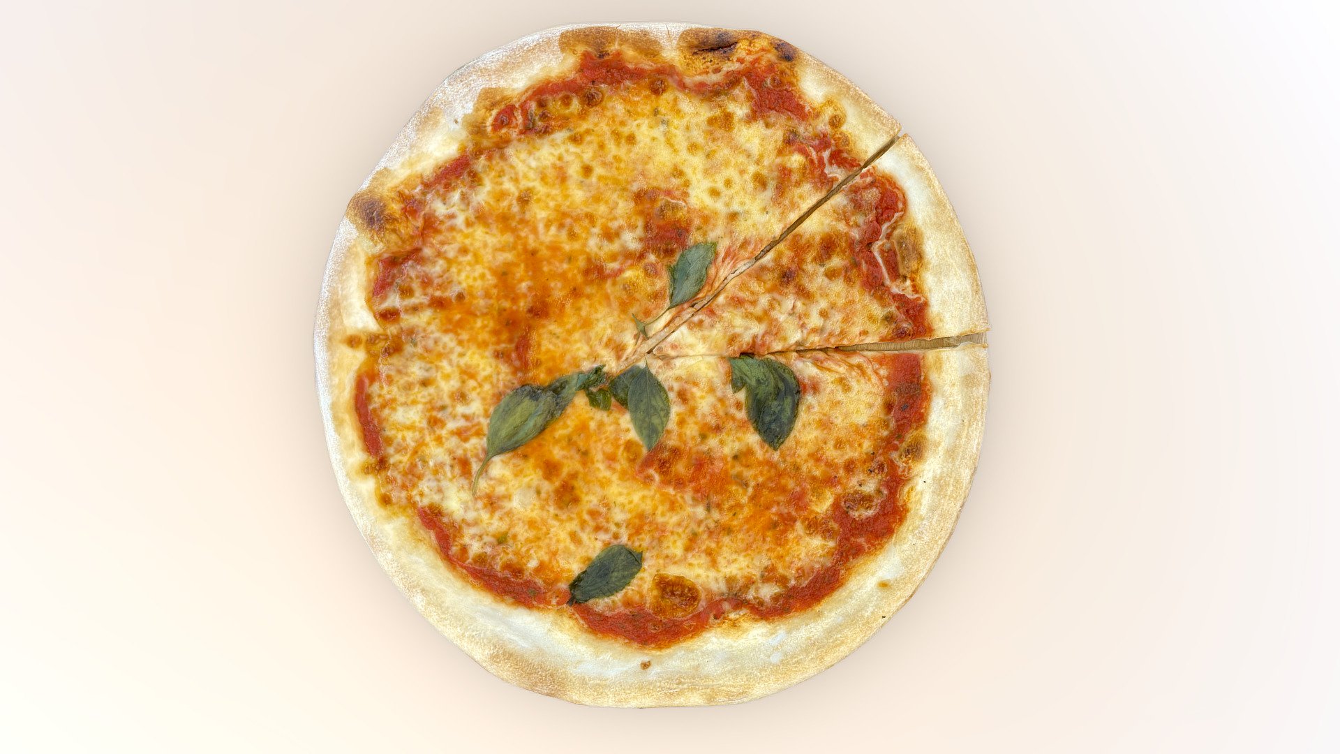 Pizza Margherita 3d model