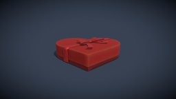 Heart Shaped Present 3D Model