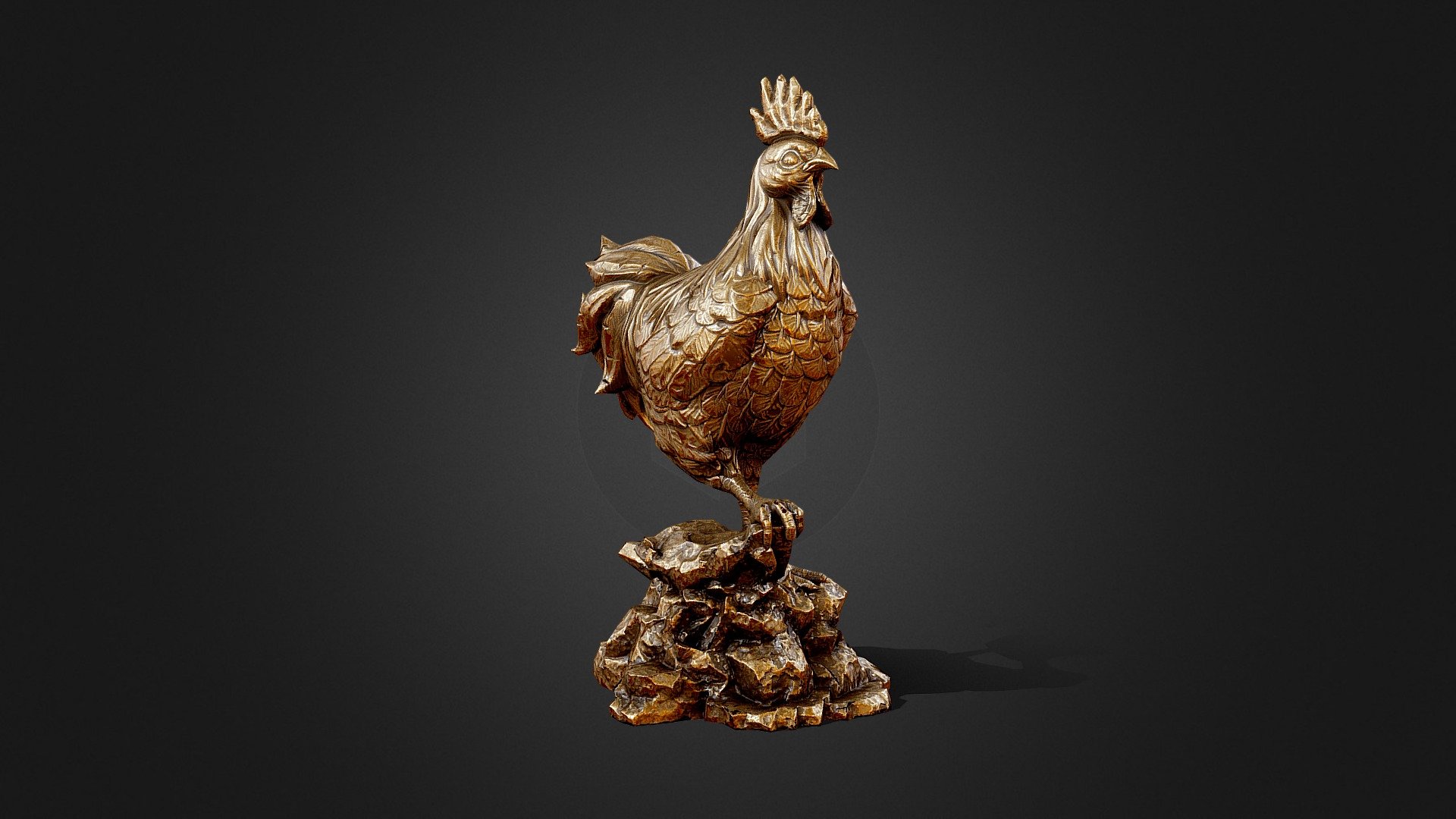 Rooster Sculpture 3d model