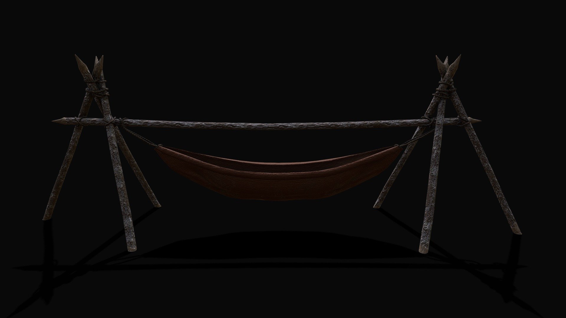 Primitive Tripod Hammock 3d model