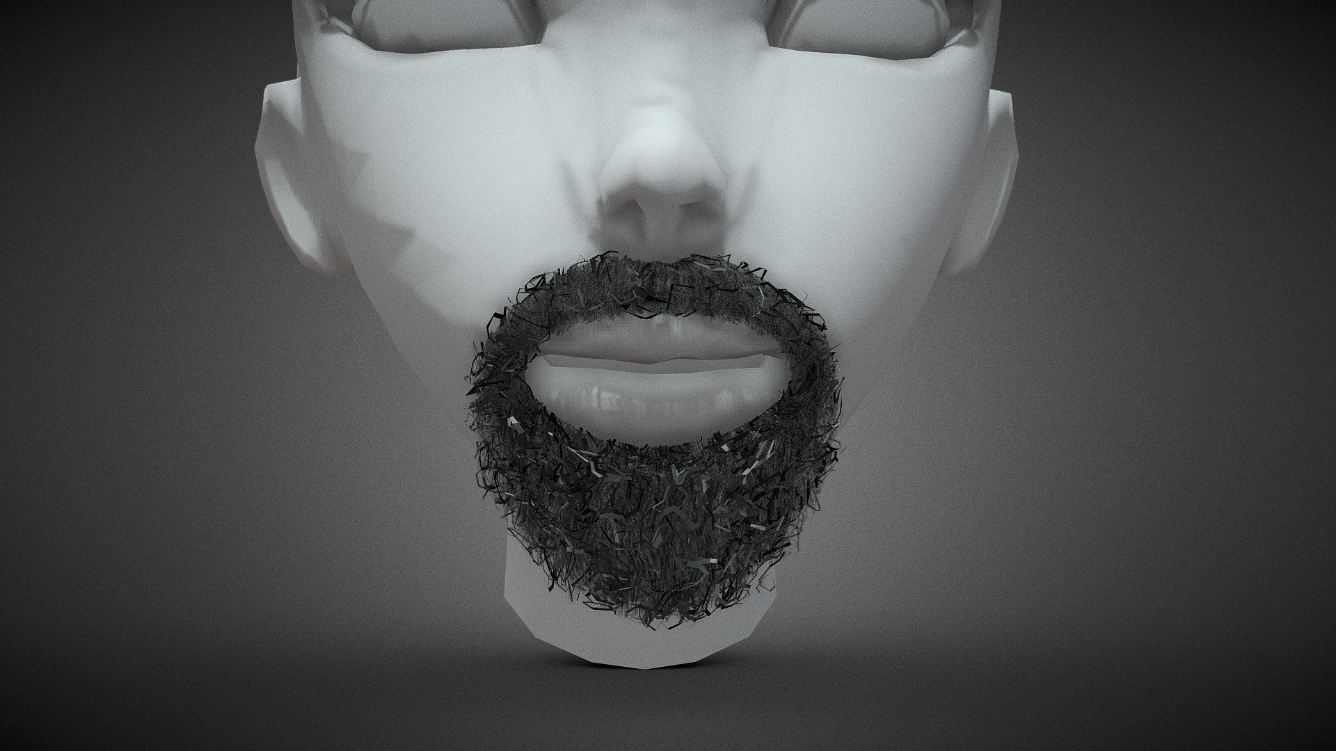 Facial Hair Cards Style 8 3d model